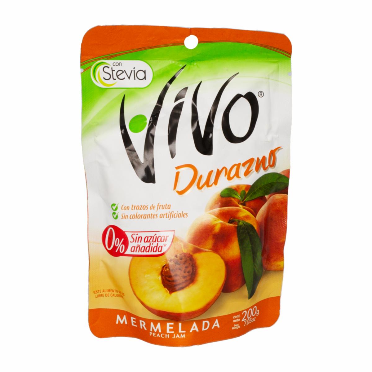Mermelada De Durazno Sin Azúcar VIVO 200 G