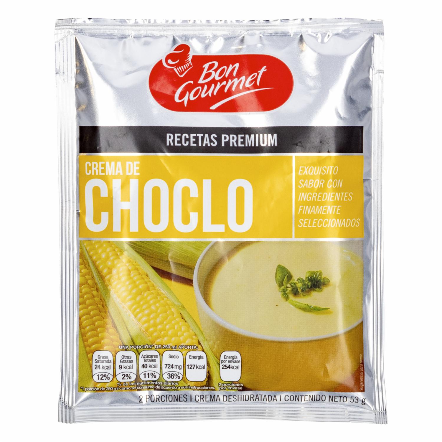 Crema Instantánea De Choclo En Sobre BONGOURMET 53 G