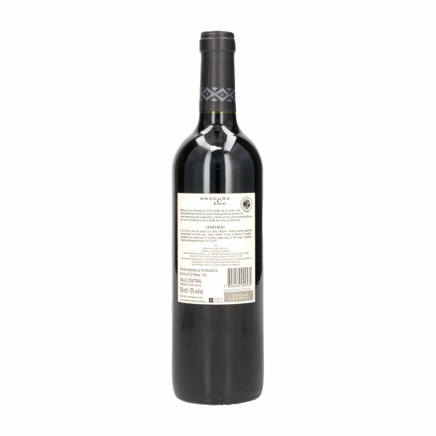 Vino Tinto Chileno Mancura 750 Ml