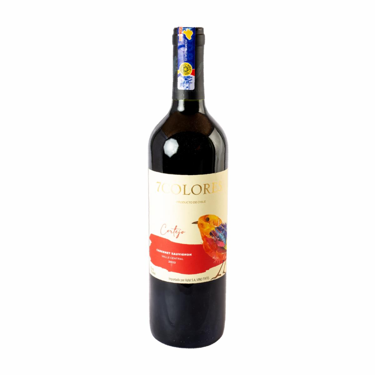 Vino Tinto Cortejo Cabernet Sauvignon 7 Colores 750 Ml