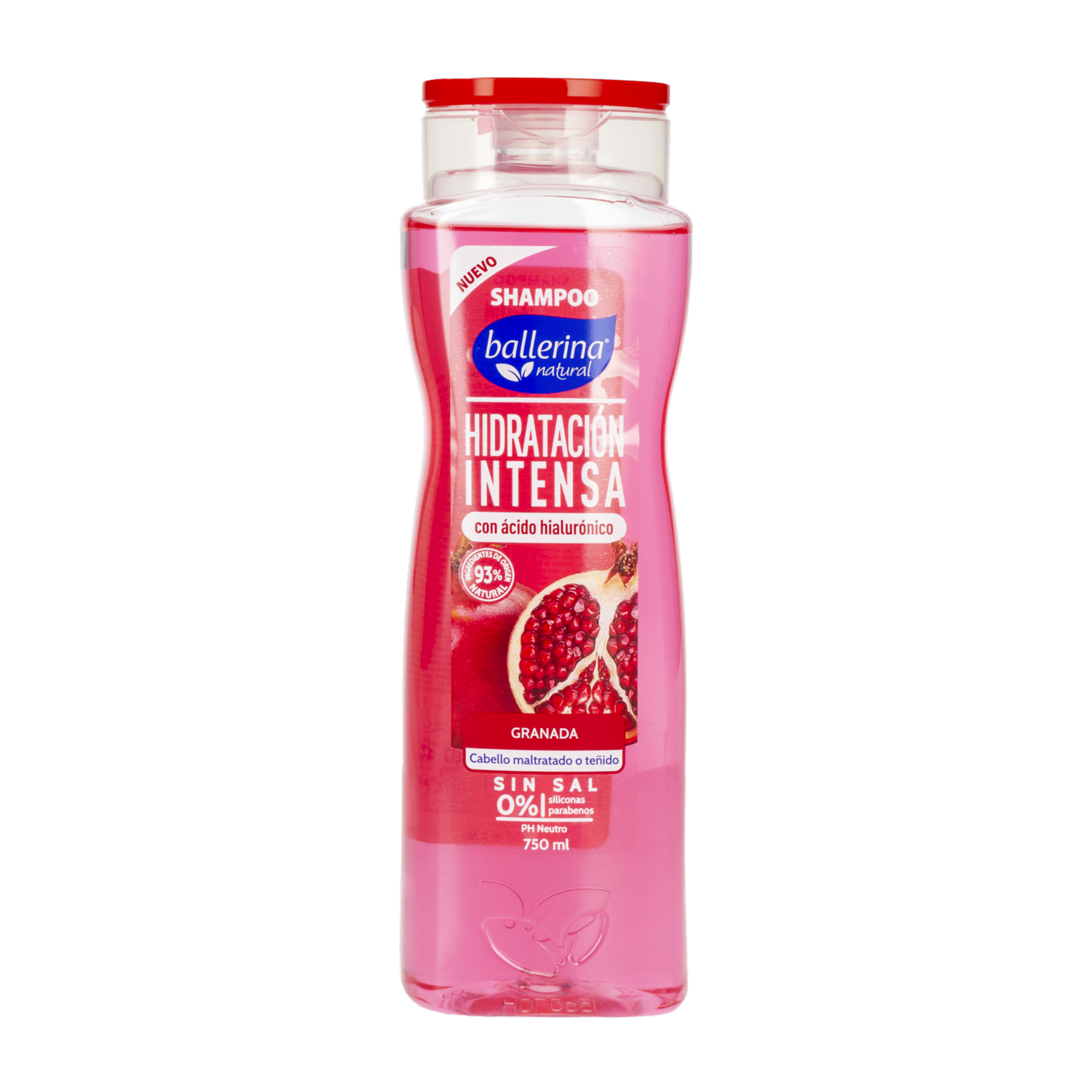 Shampoo De Cabello Hidratación Intenso Con  Ácido Hialurónico BALLERINA 750 Ml