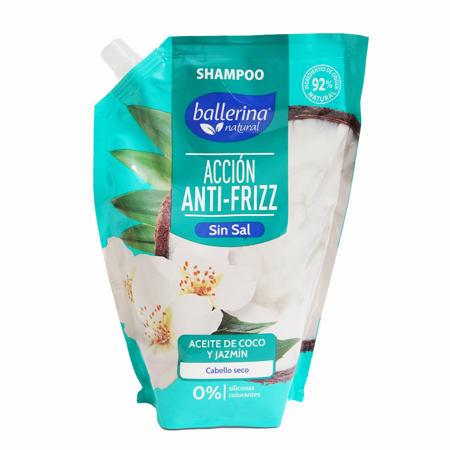 Shampoo De Cabello Sin Sal Con Aceite De Coco Y Jazmín Doy Pack BALLERINA 900 Ml