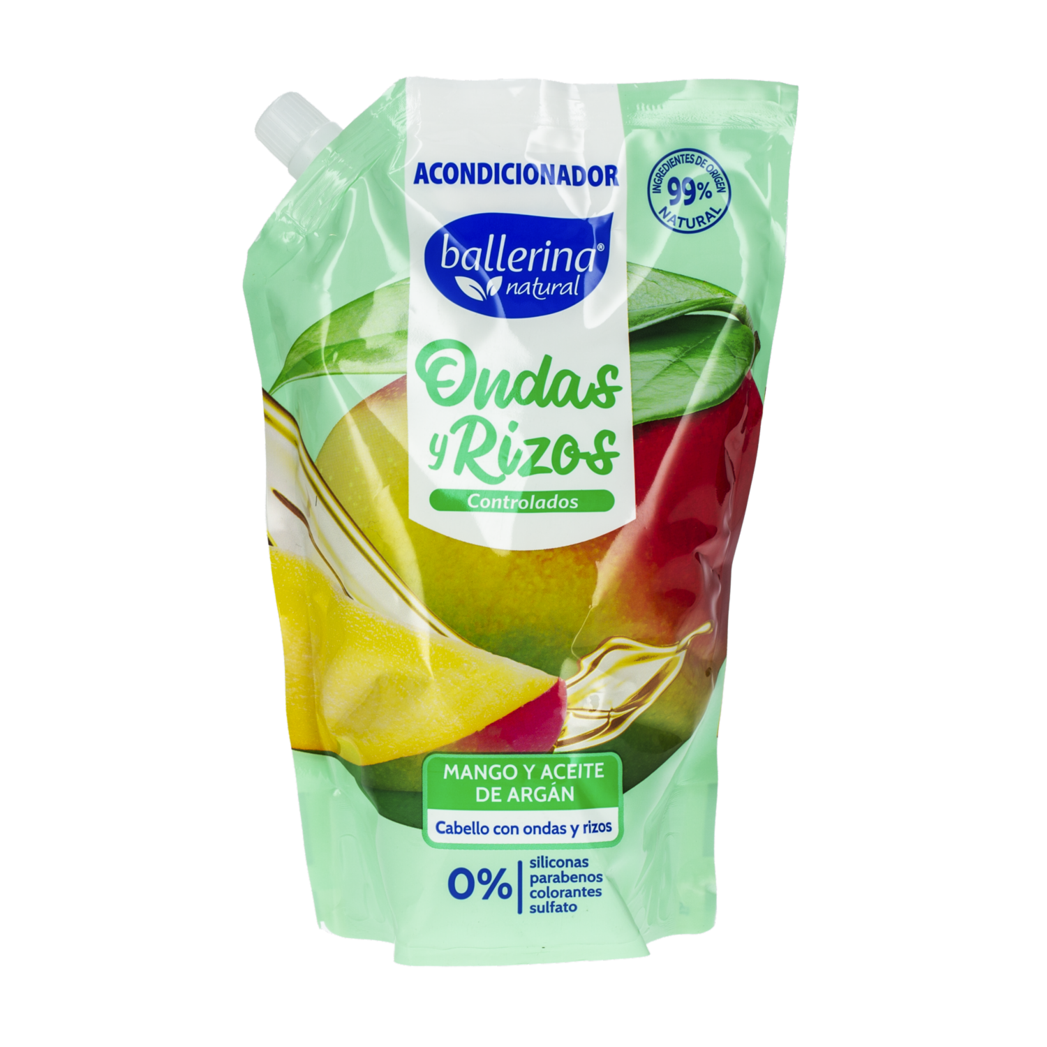 Acondicionador De Cabello Ondas y Rizos Mango y Aceite De Argán BALLERINA 750 Ml