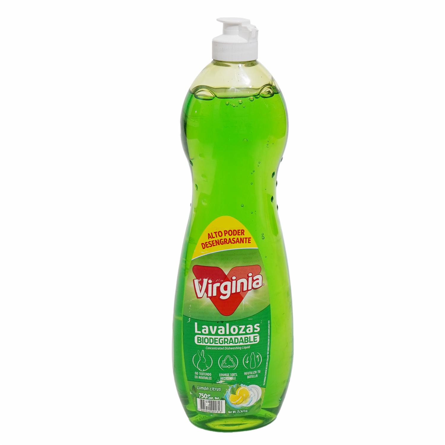 Lavavajillas Concentrado Aroma Limón Citrus VIRGINIA 750 Ml