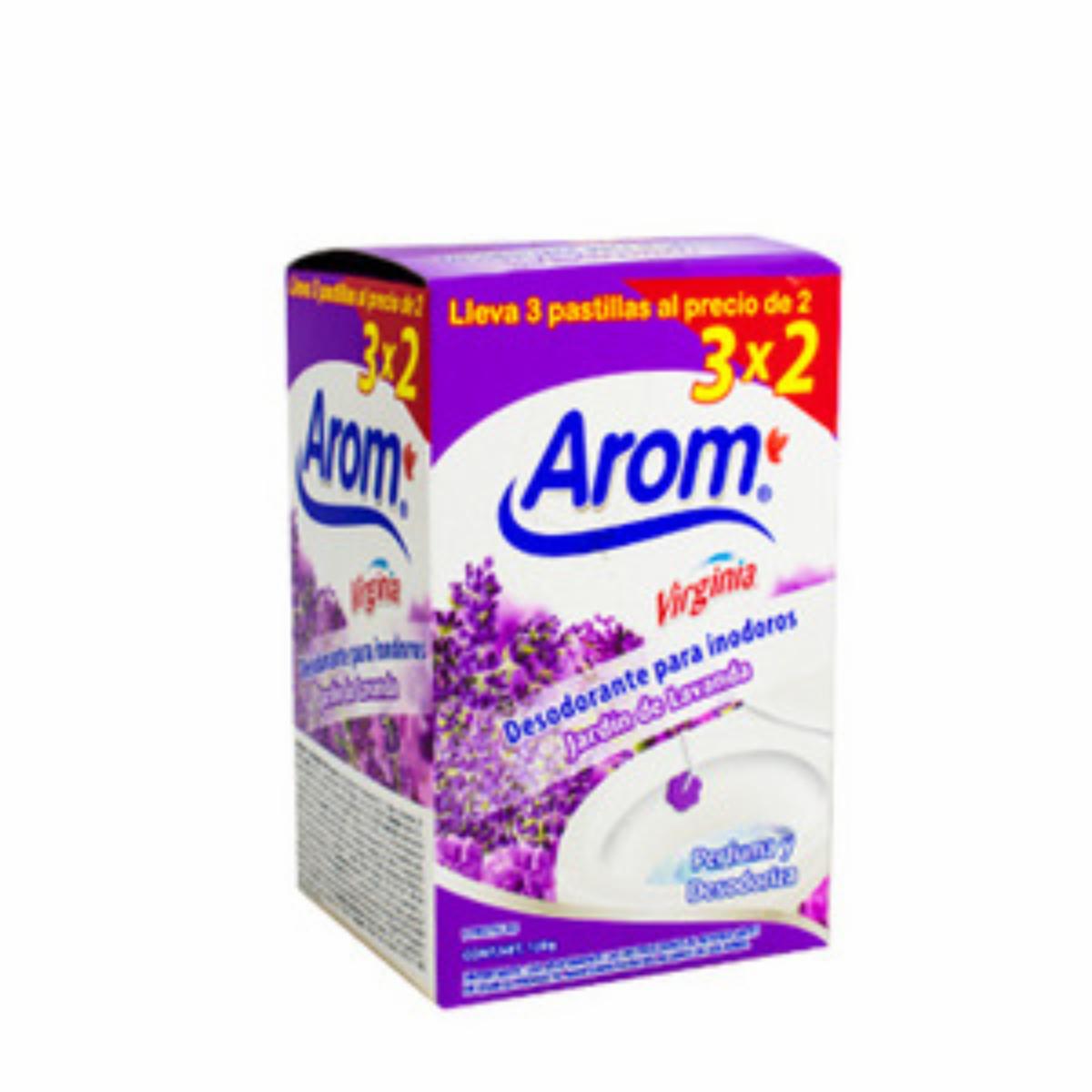 Limpiador Pastilla Para Baños Aroma Jardín De Lavanda AROM 120 G