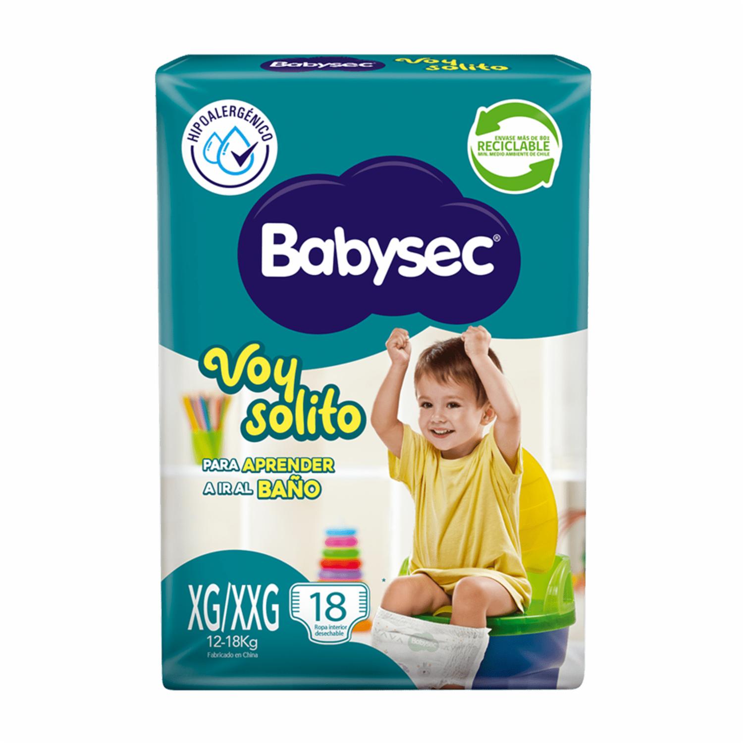 Pañal Desechable Voy Solito Extra Grande Y Extra Extra Grande BABYSEC X 18 Uds