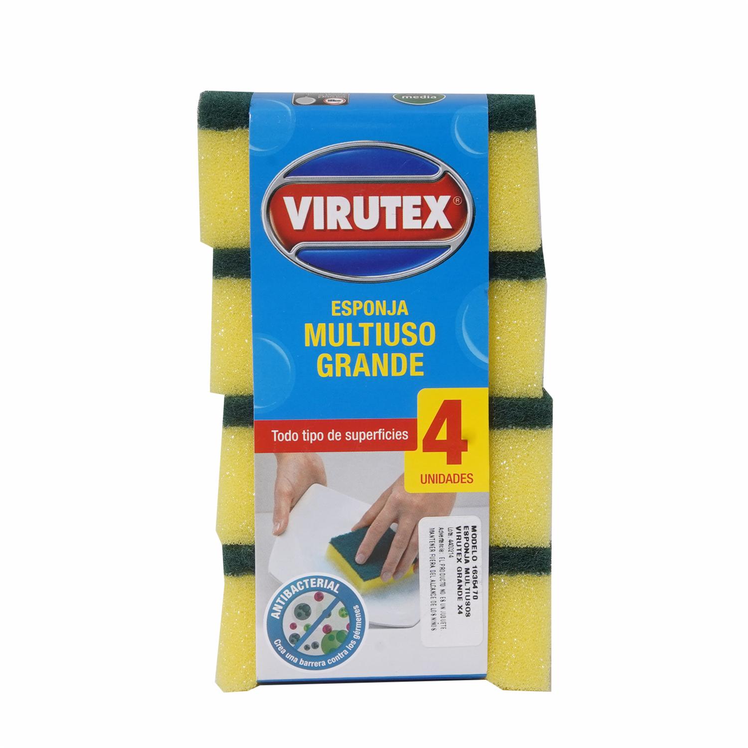 Esponja Lisa 3 En 1 No Raya VIRUTEX X 4 Uds