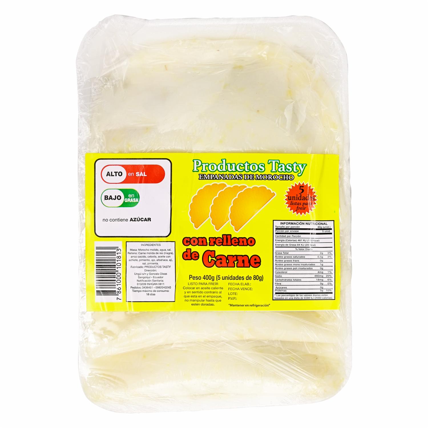 Empanada Morocho PRODUCTOS TASTY 400 G