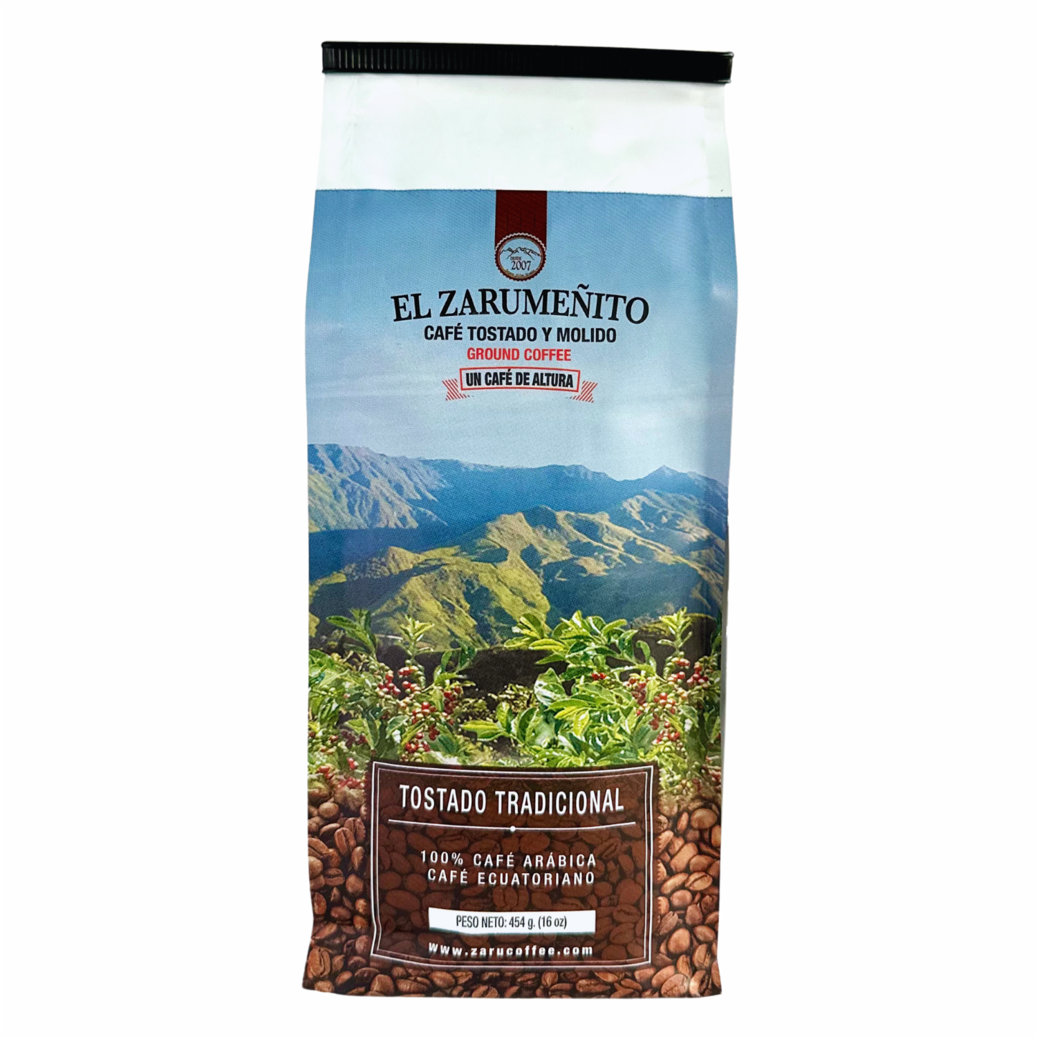 Café Tostado Y Molido Arábigo De Altura EL ZARUMEÑITO 454 G