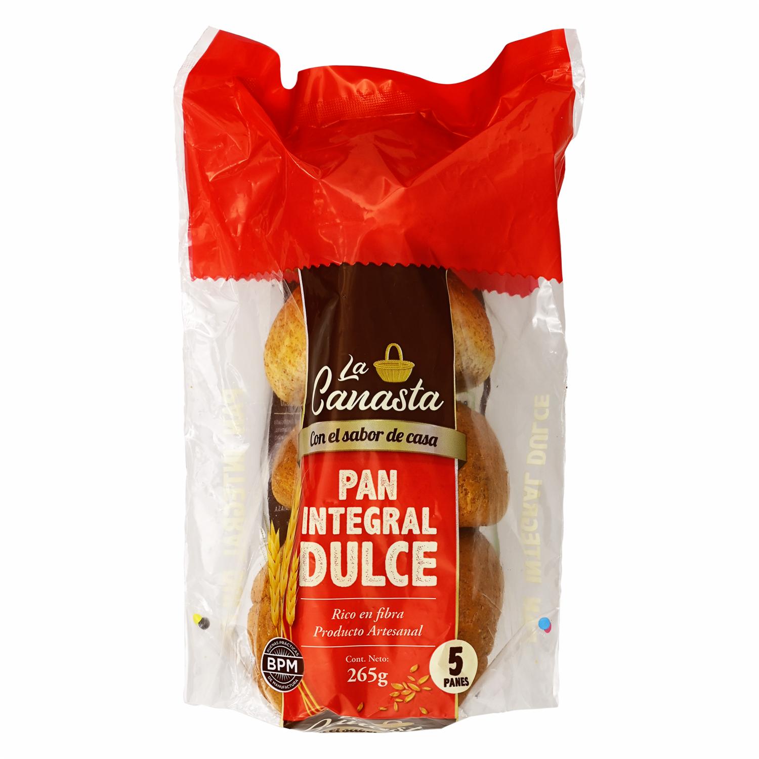 Pan Integral De Dulce LA CANASTA 265 G