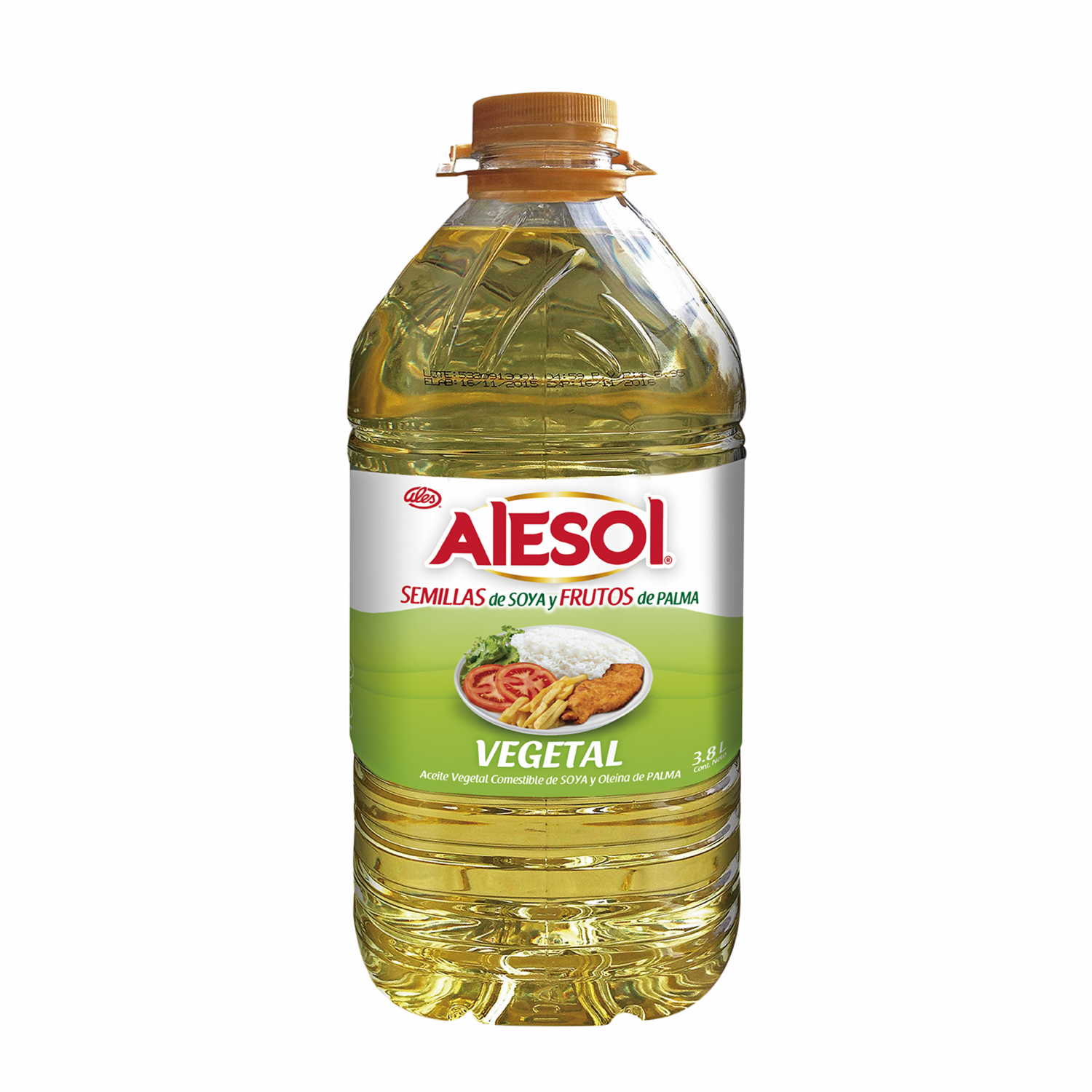 Aceite Comestible Vegetal Oleína De Palma Y Soya ALESOL 3800 Ml