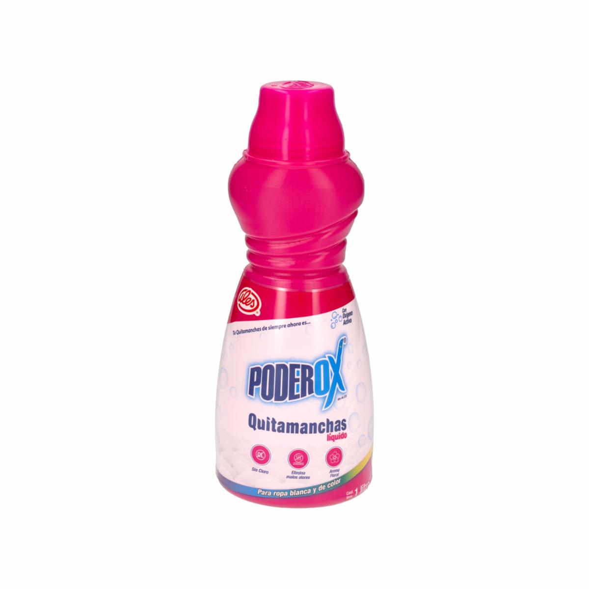 Quitamanchas Para Ropa Blanca Y De Color En Liquido PODEROX 1 000 Ml