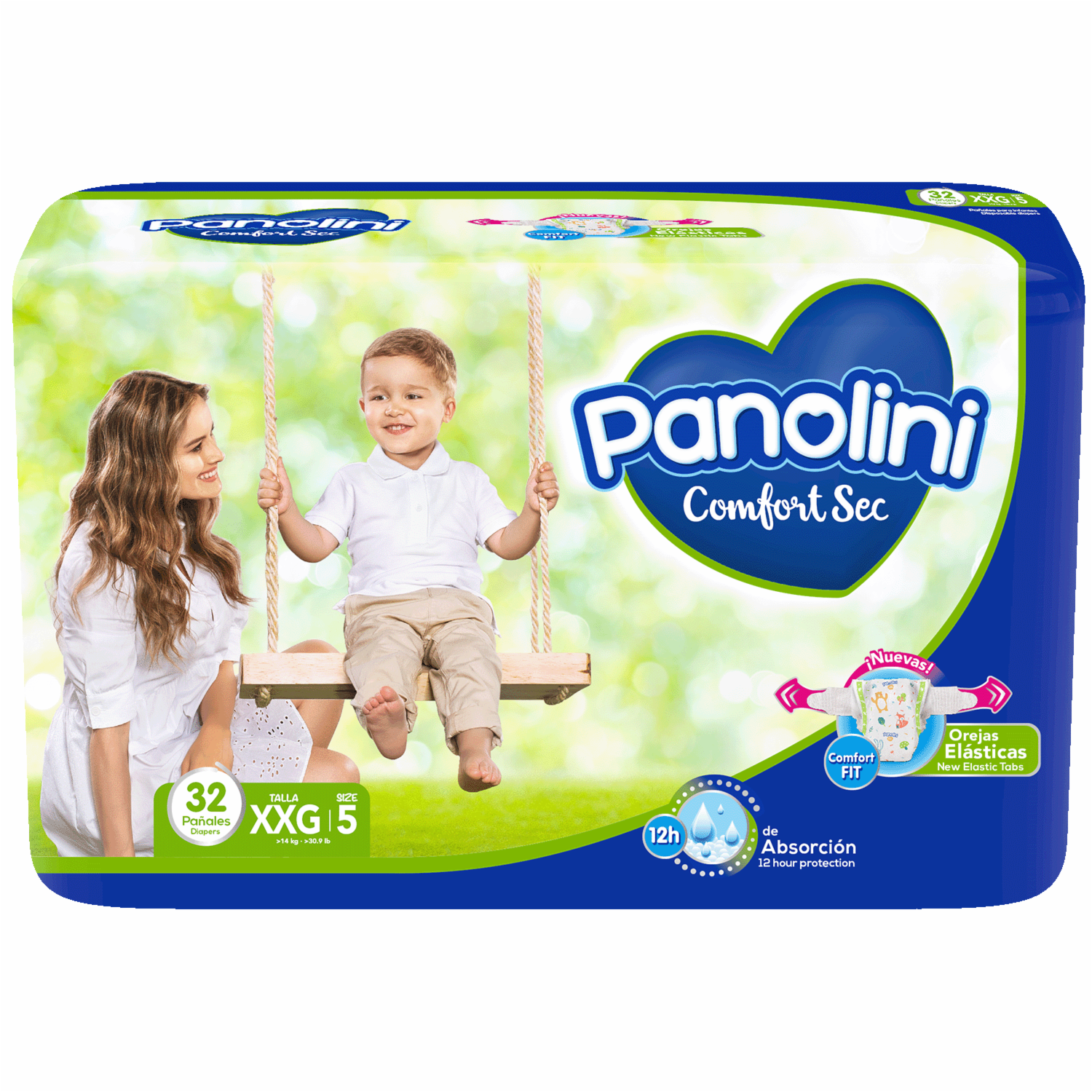 Pañal Comfort Sec Talla XXG E5 PANOLINI X 32 Uds