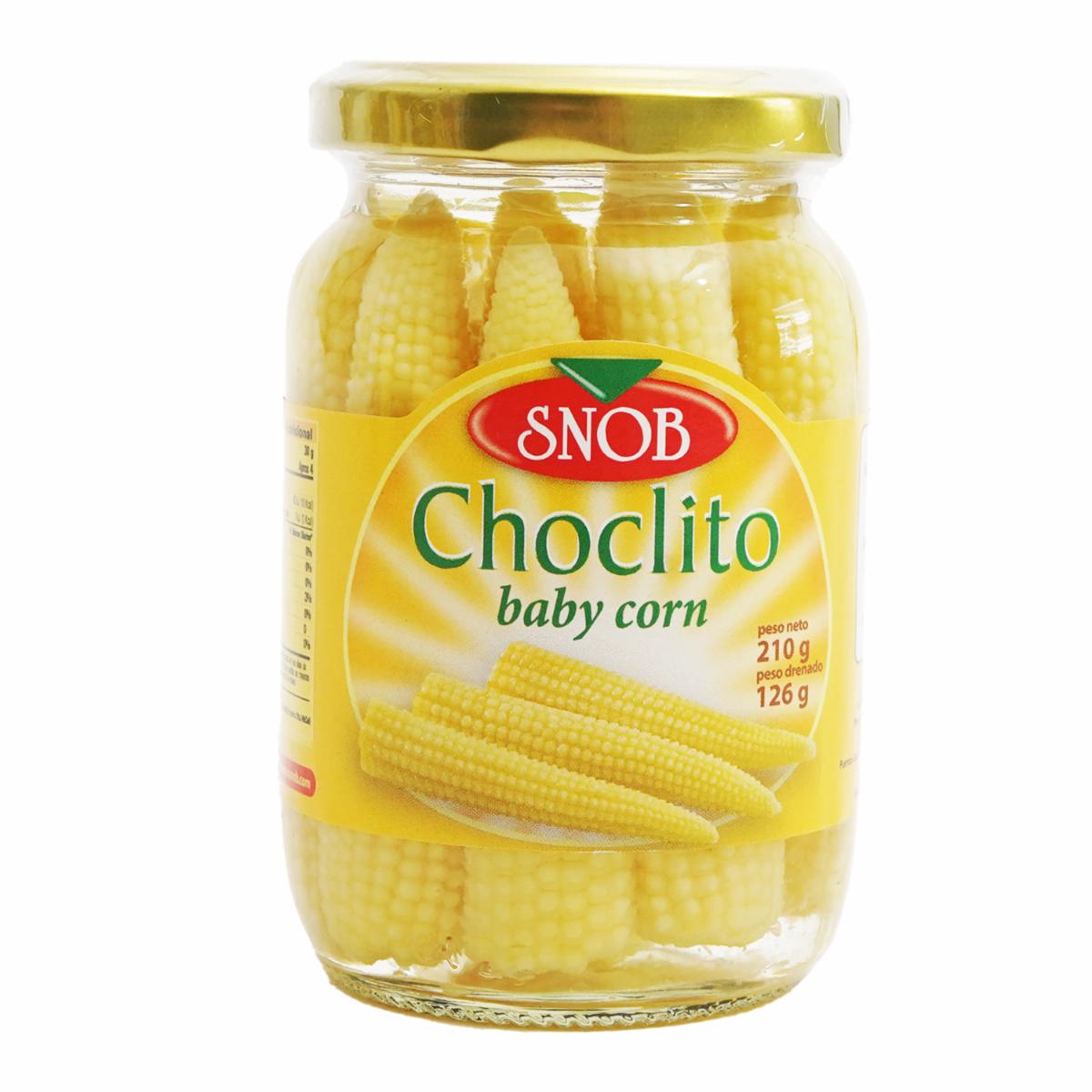 Choclitos Baby Corn SNOB Frasco