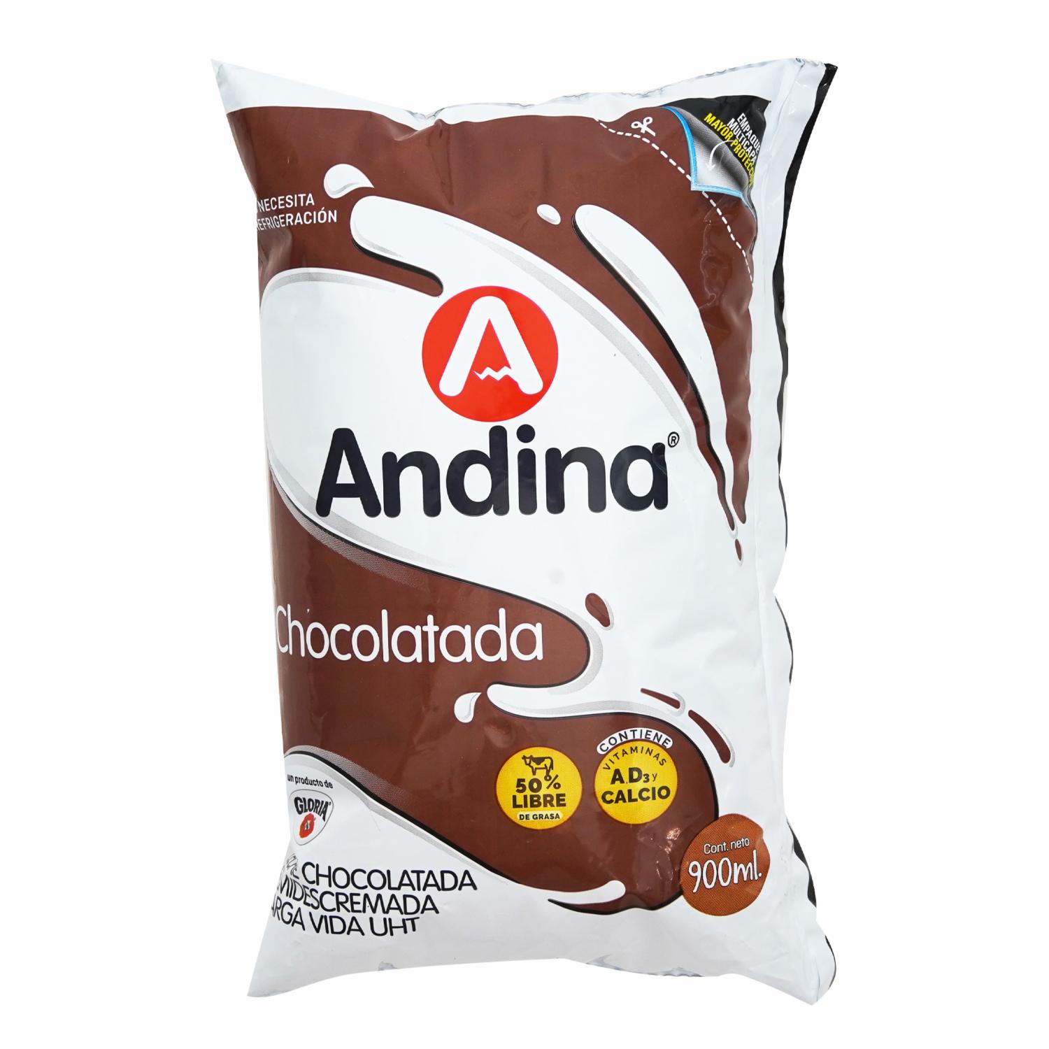 Leche Saborizada Con Chocolate ANDINA Funda