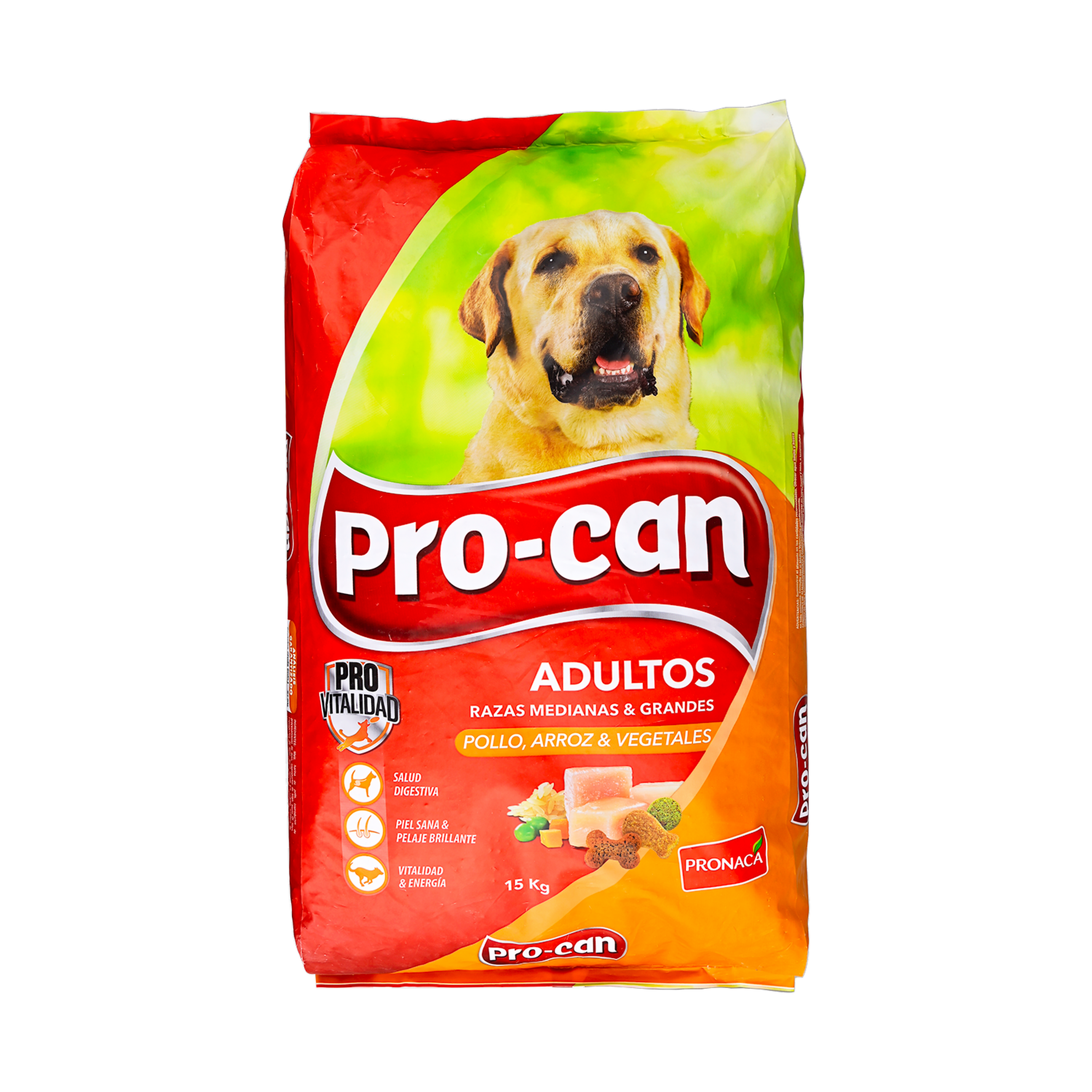 Alimento Para Perros Sabor A Pollo Y Verduras PRO-CAN 15 Kg
