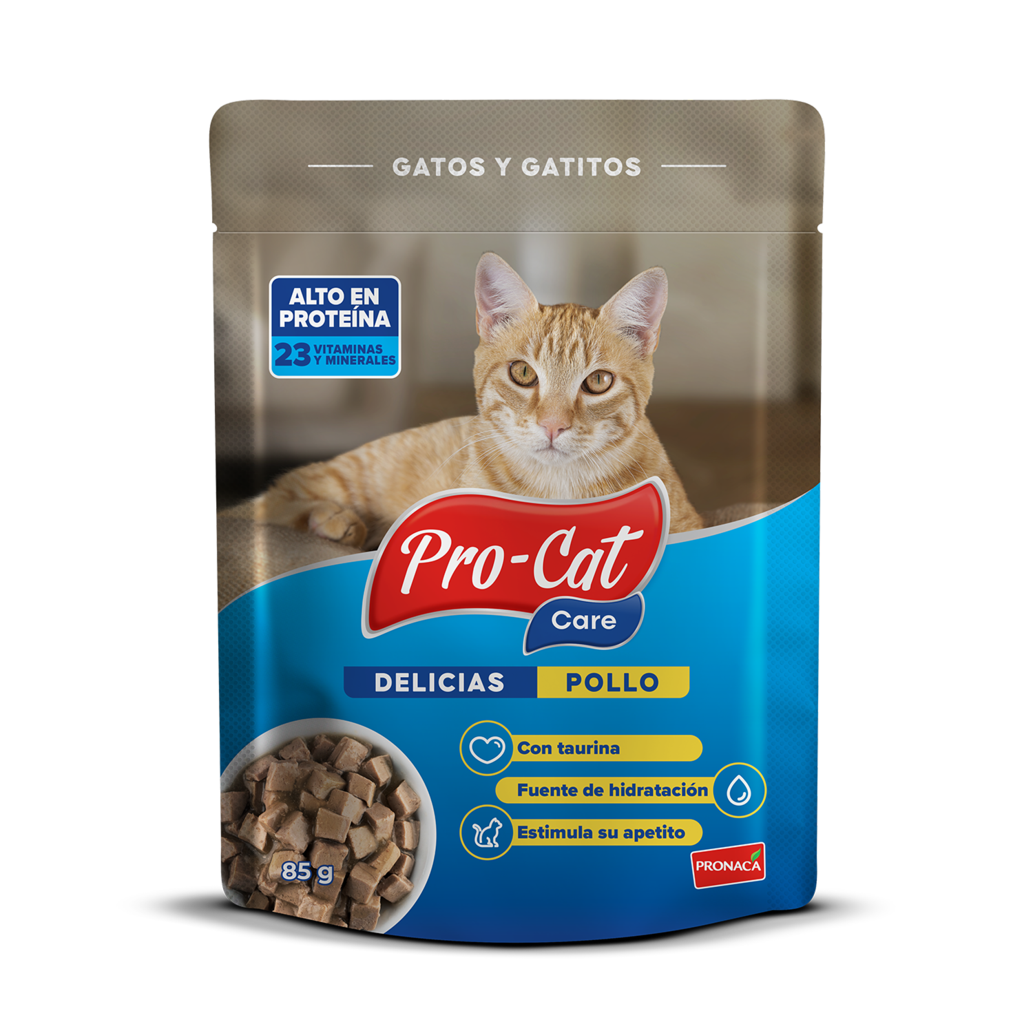 Alimento Para Gatos Delicias Pollo PRO-CAT 85 G