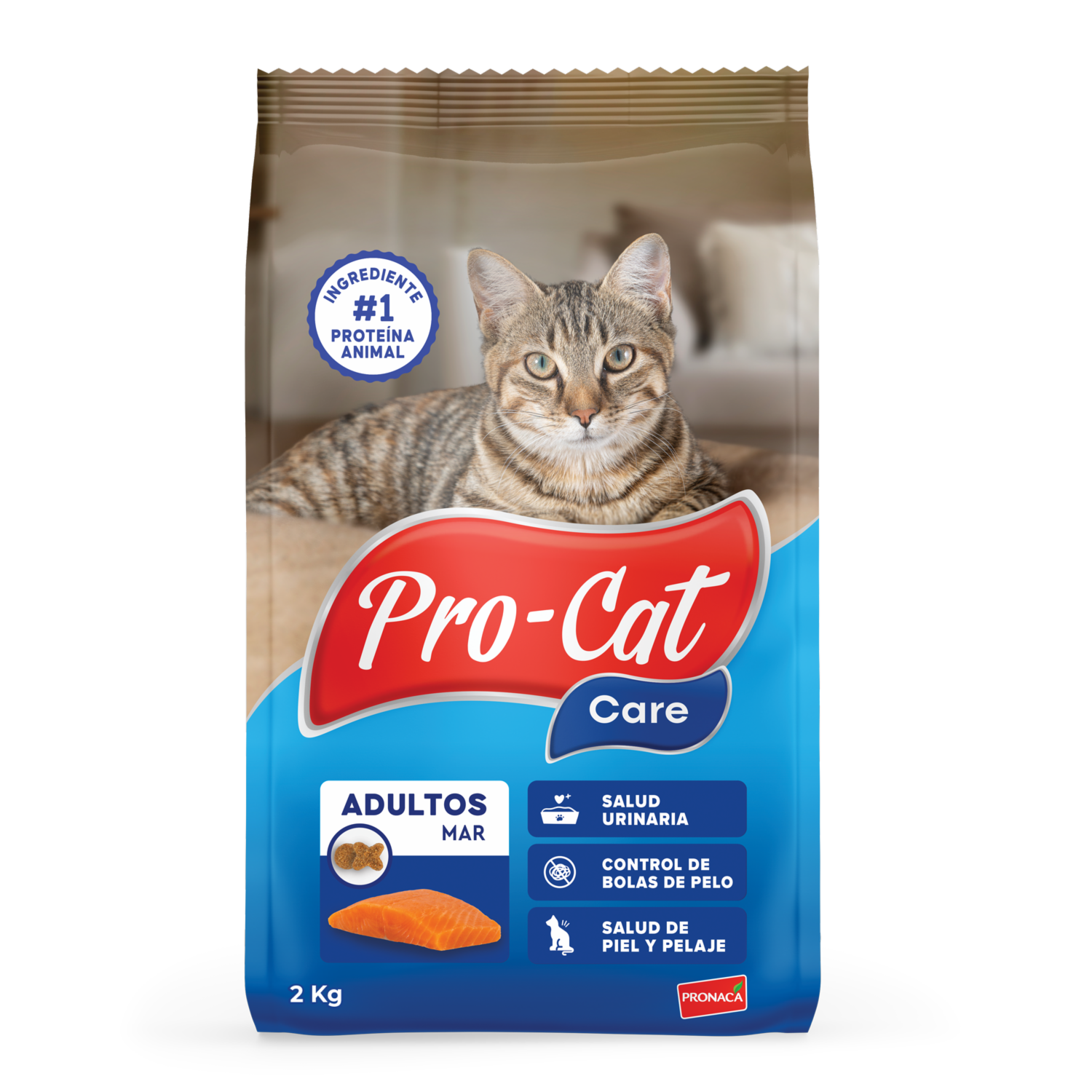 Alimento Para Gatos Adultos Sabores Del Mar PRO-CAT CARE 2000 G