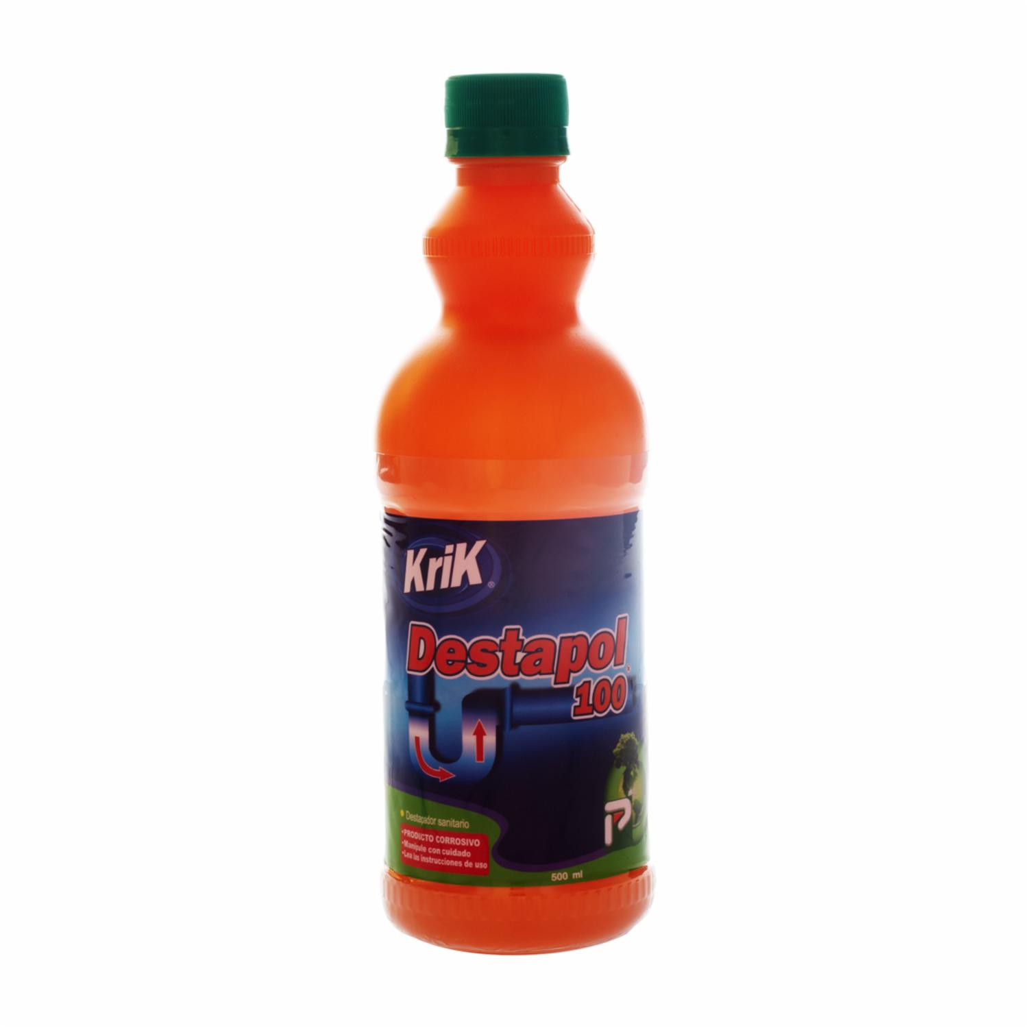 Destapador Alcalino De Cañerías Destapol 100 KRIK 500 Ml