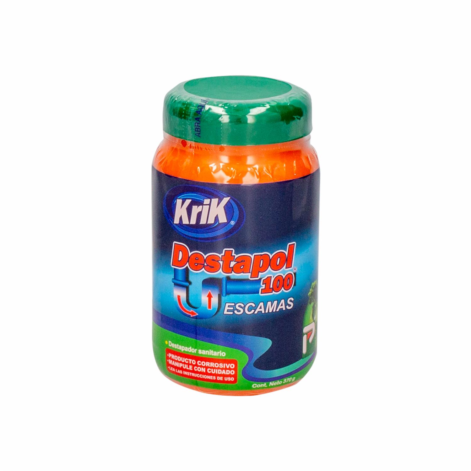 Destapador Alcalino De Cañerías Destapol 100 Escamas KRIK 370 G
