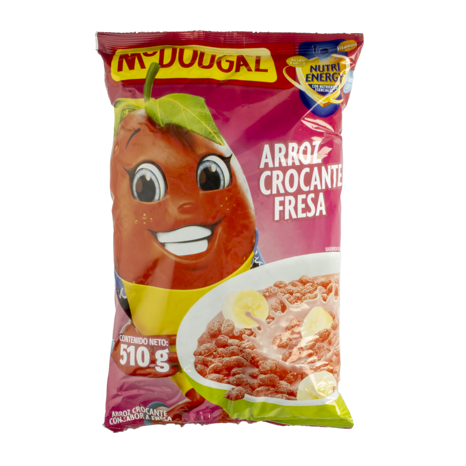 Cereal De Arroz Crocante Sabor A Fresa MC.DOUGAL 510 G