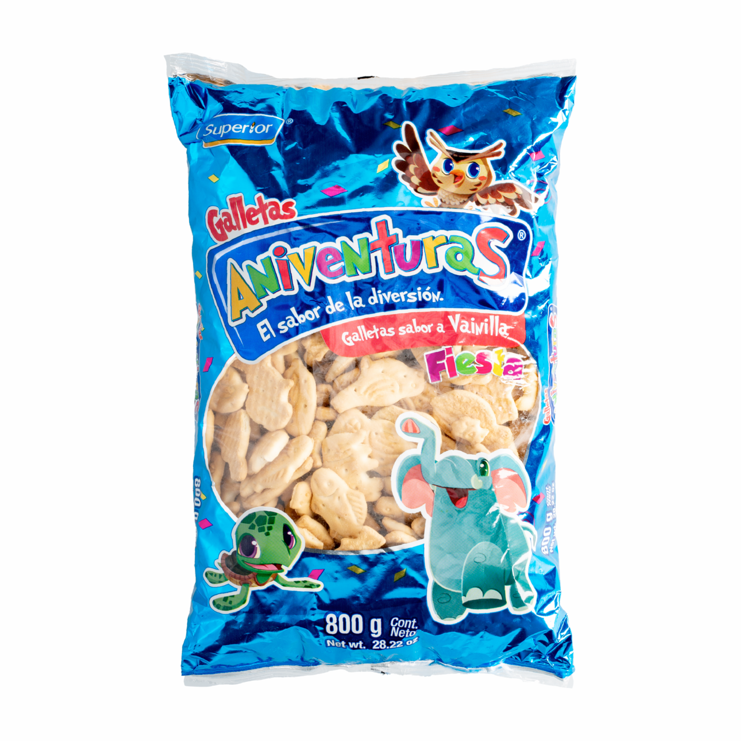 Galletas Dulces Sabor A Vainilla Figuras Animalitos ANIAVENTURAS 800 G