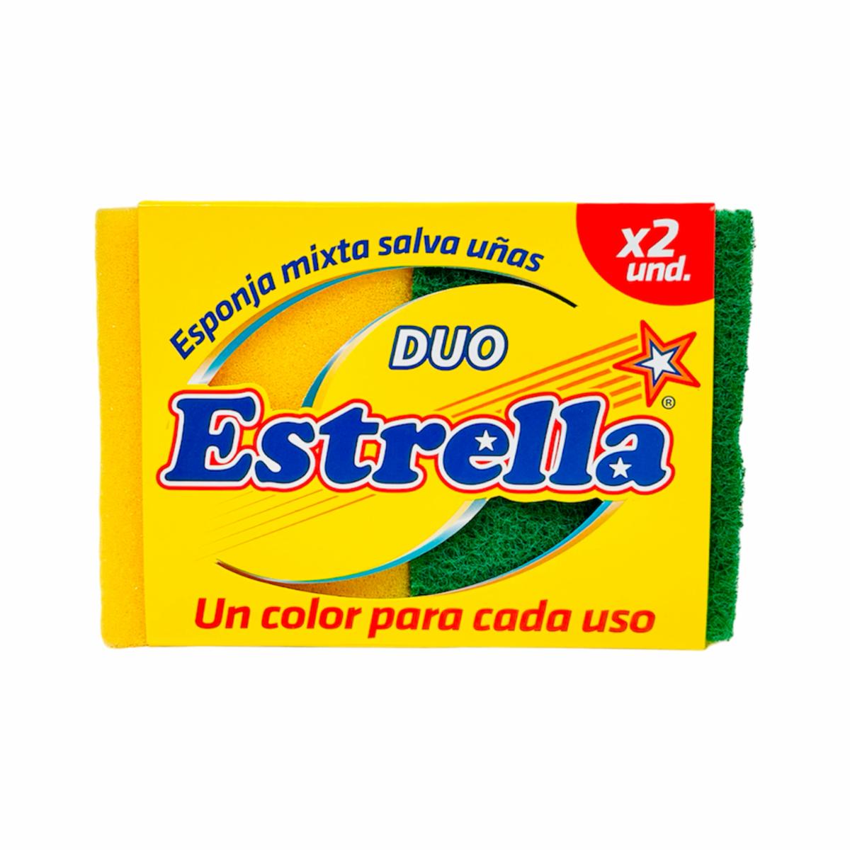 Esponja Multiusos Mixta Dúo Salva Uñas ESTRELLA X 2 Uds