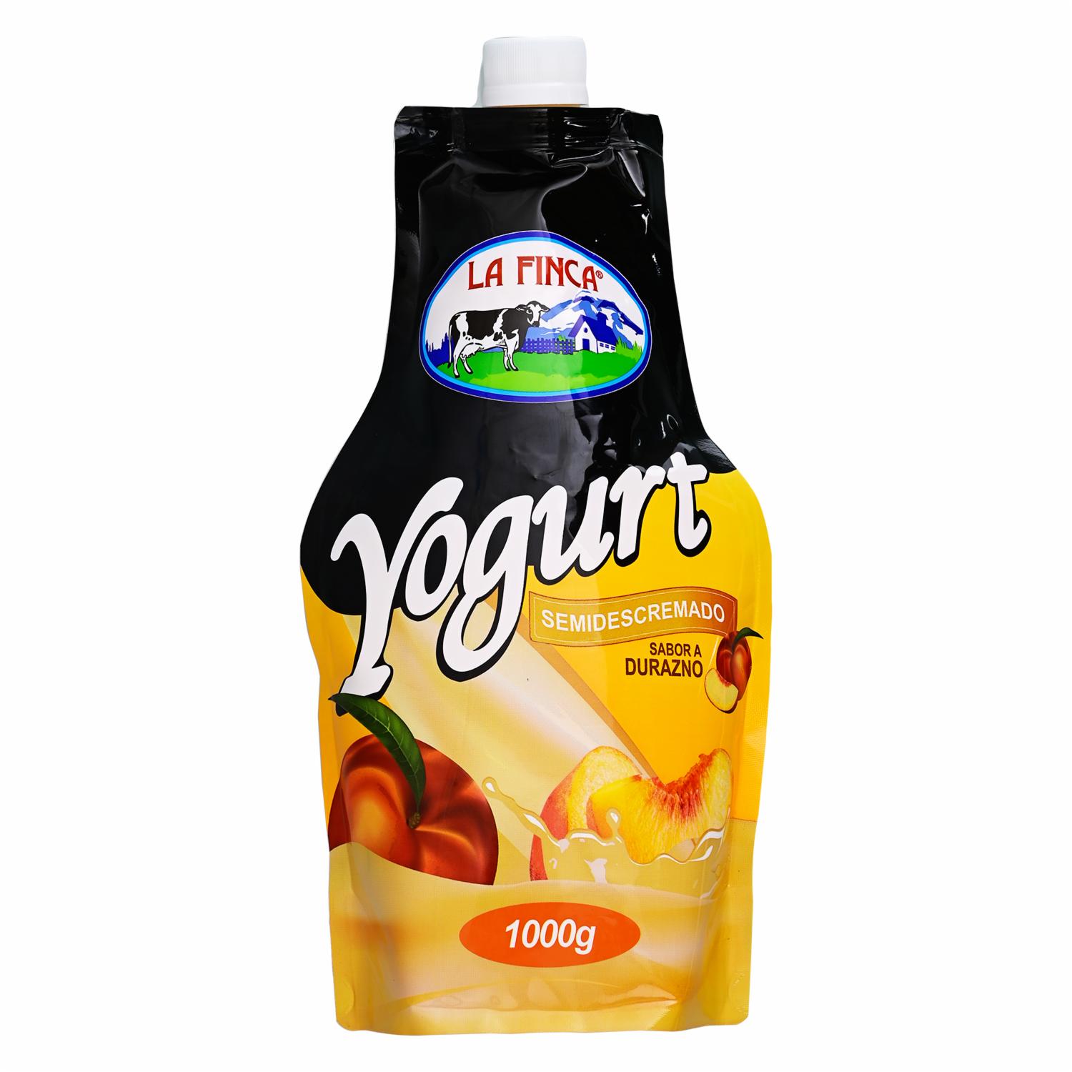 Yogurt Semidescremado Sabor A Durazno LA FINCA 1000  G
