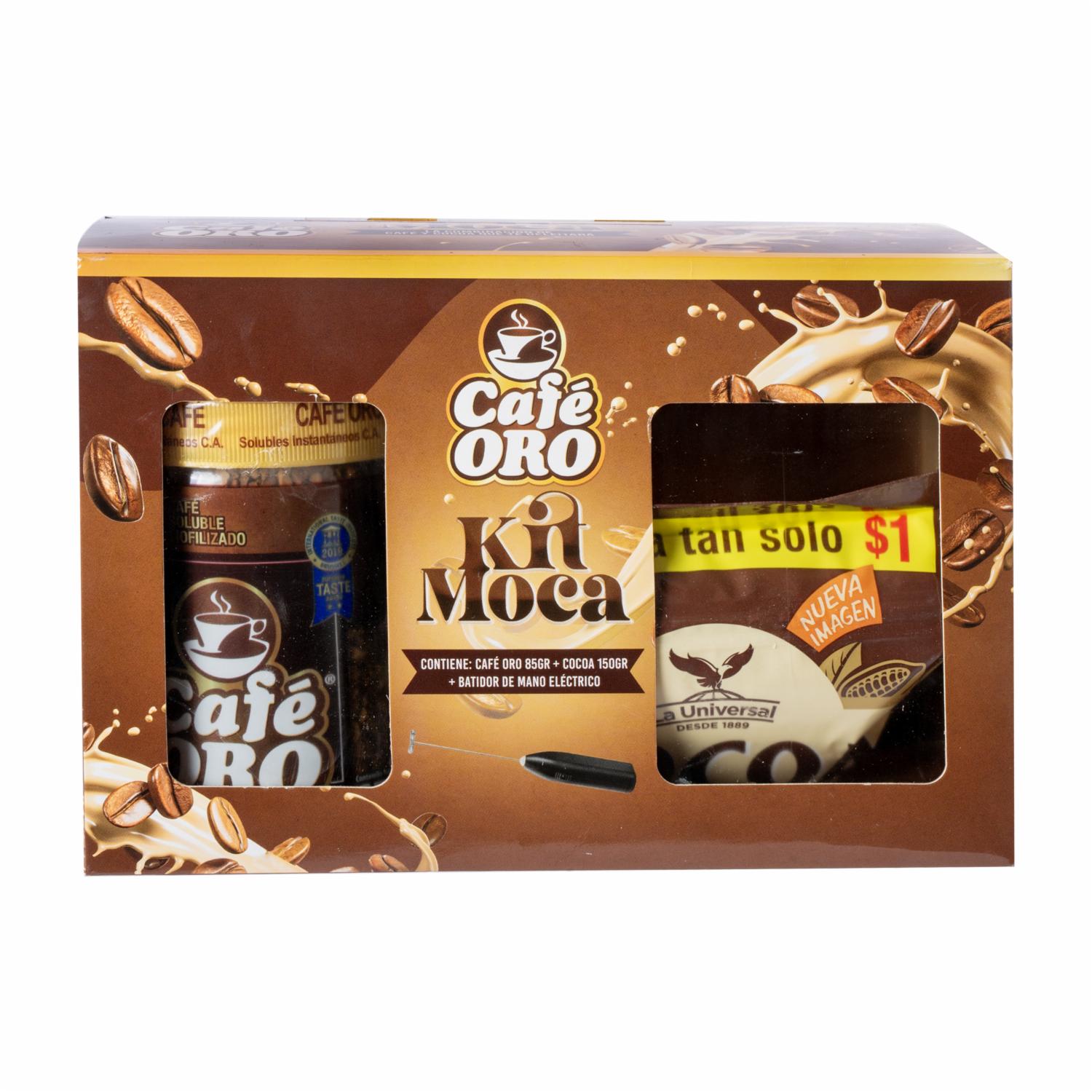Café Instantáneo Promo Pack + Kit Moca CAFÉ ORO 85 G + Kit Moca