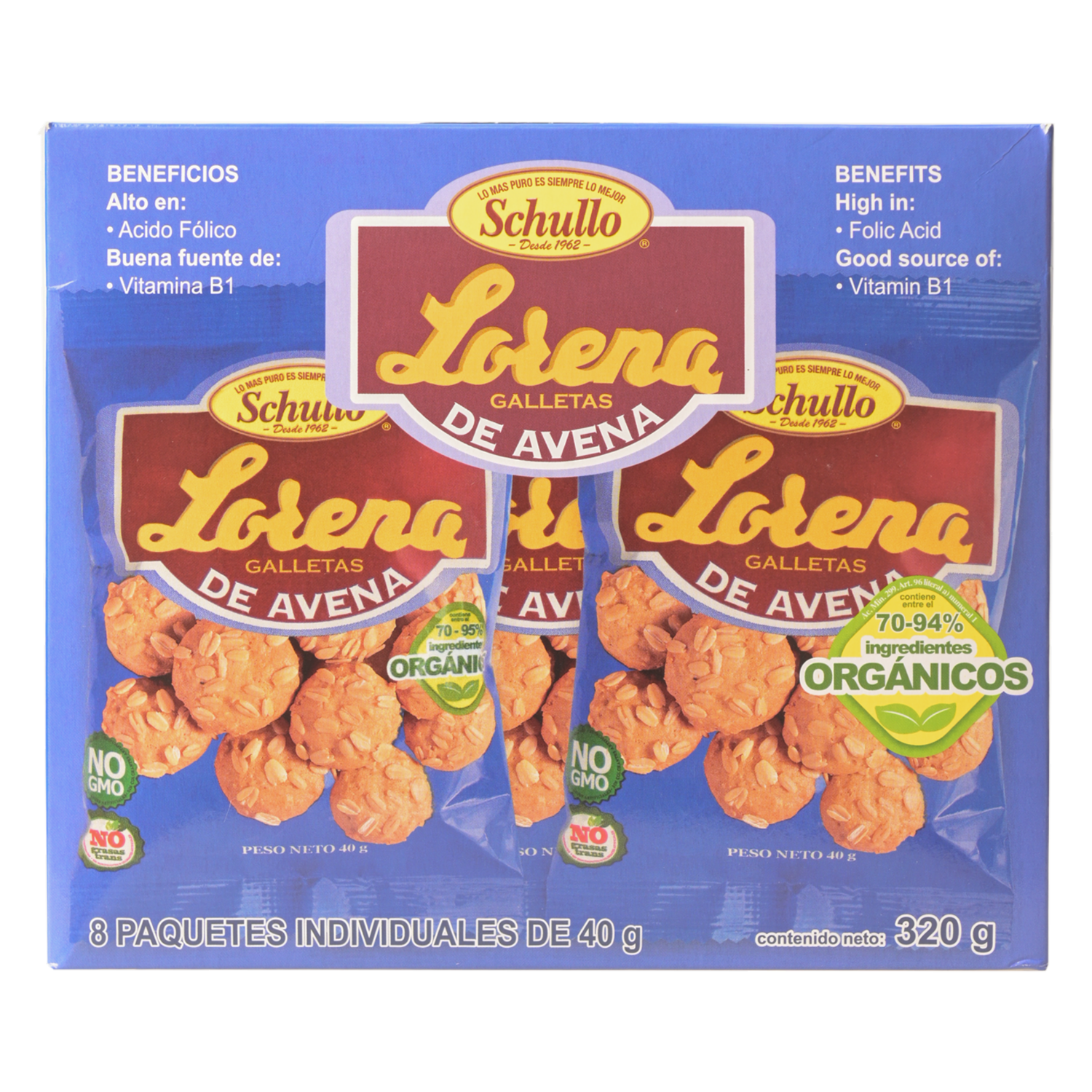 Galleta De Avena Snack LORENA 320 G