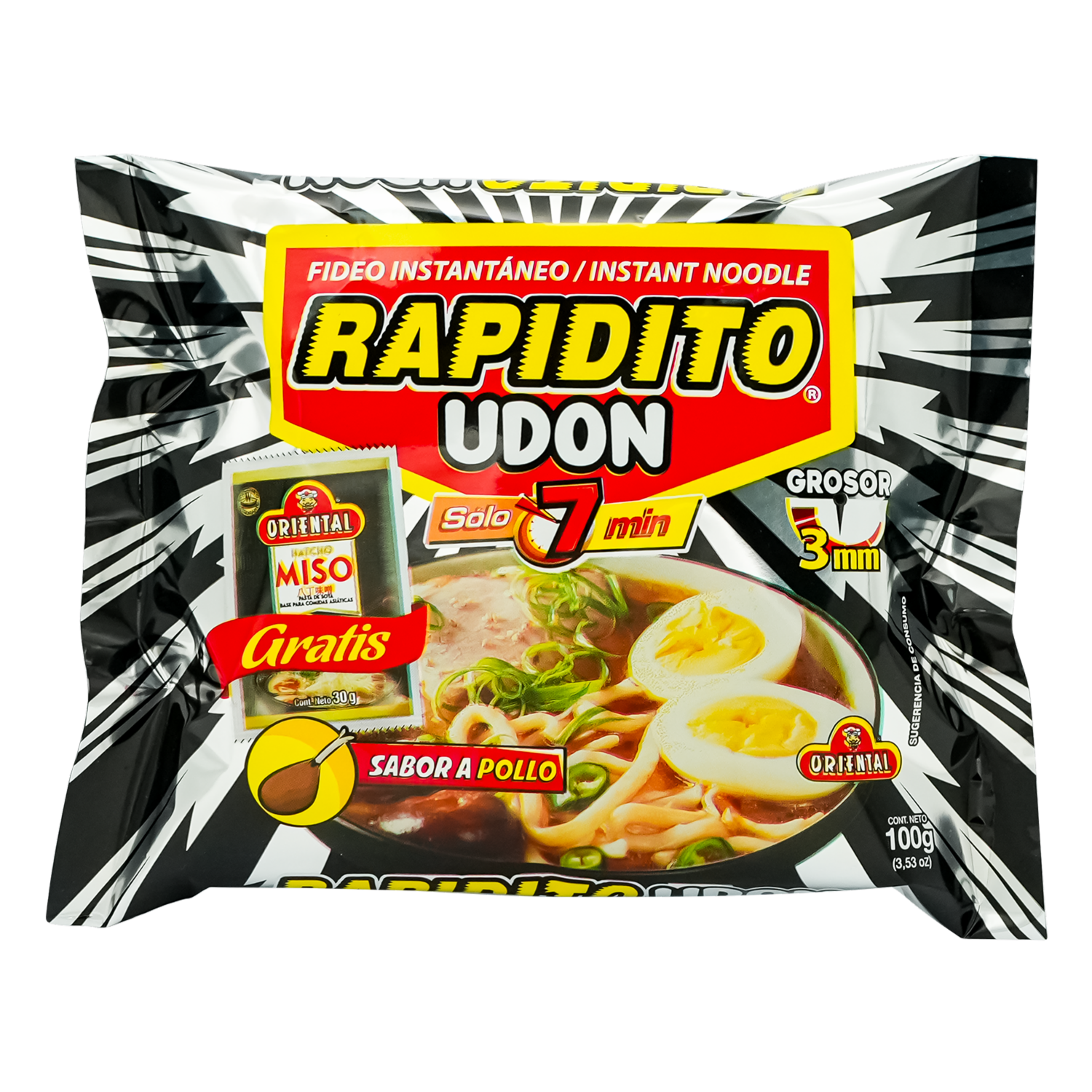 Fideo Instantáneos Rapidito ORIENTAL 100 G