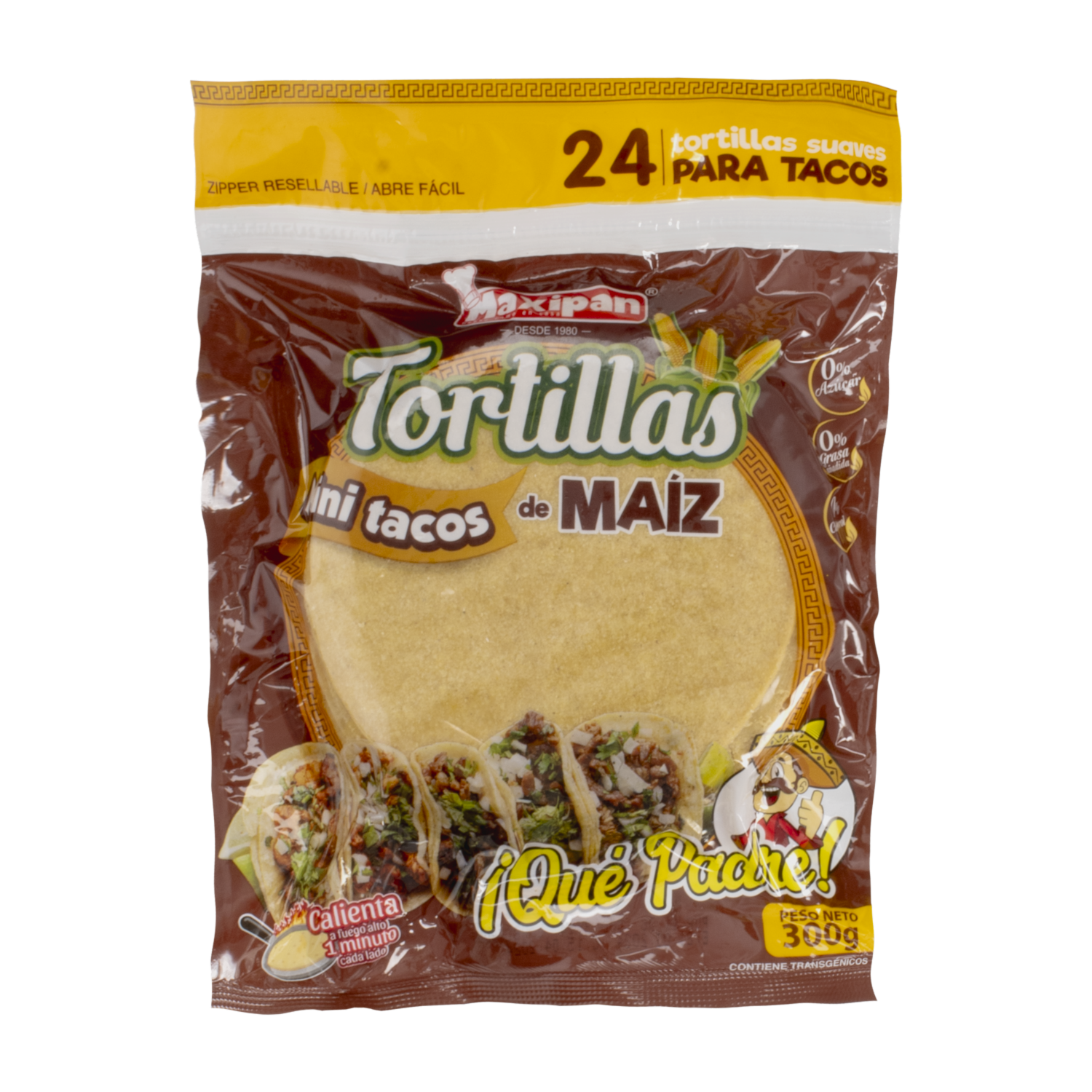 Tortillas De Maíz Para Mini Tacos MAXIPAN 300 G