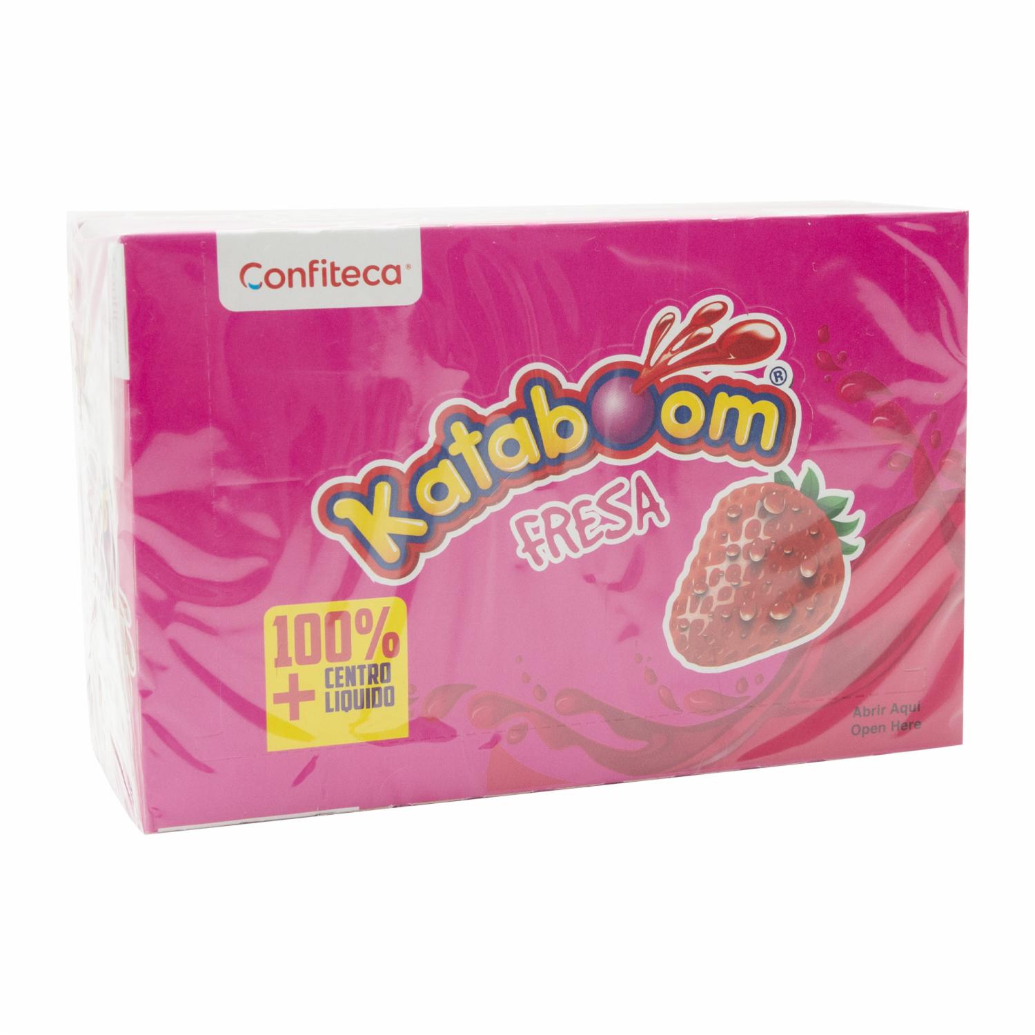 Chicle Con Centro Liquido Sabor A Fresa KATABOOM 288 G