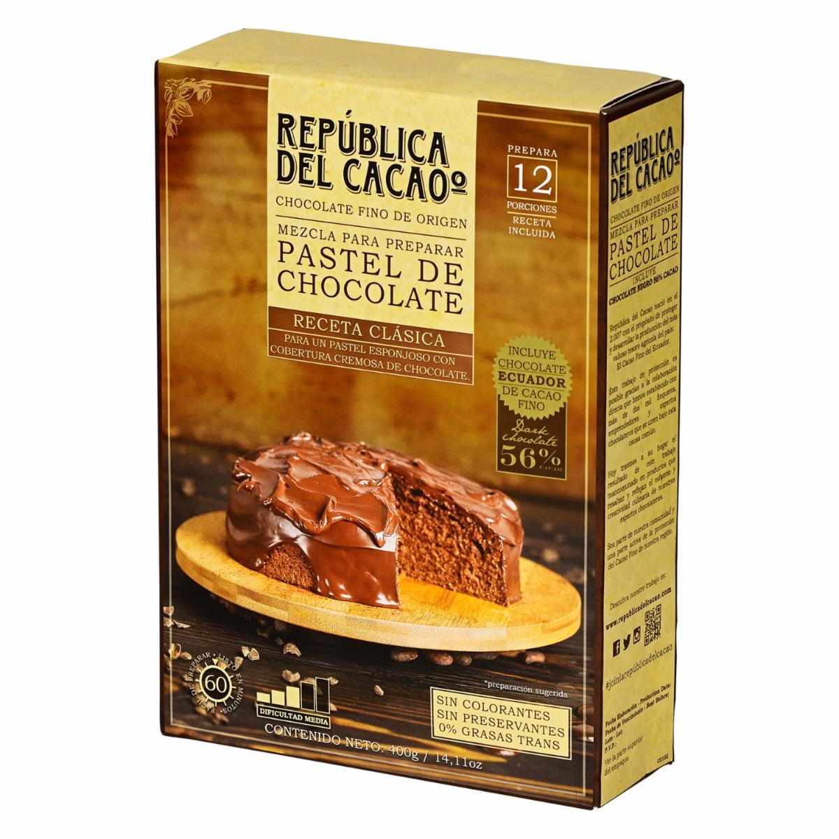 Premezcla Pastel De Chocolate REPUBLICA DEL CACAO 400 g
