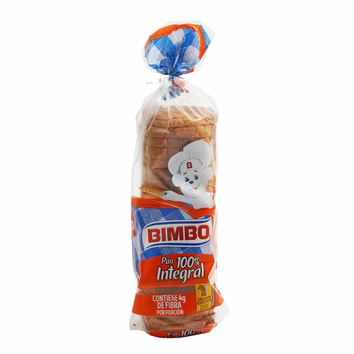 Pan 100% Integral BIMBO 600 G