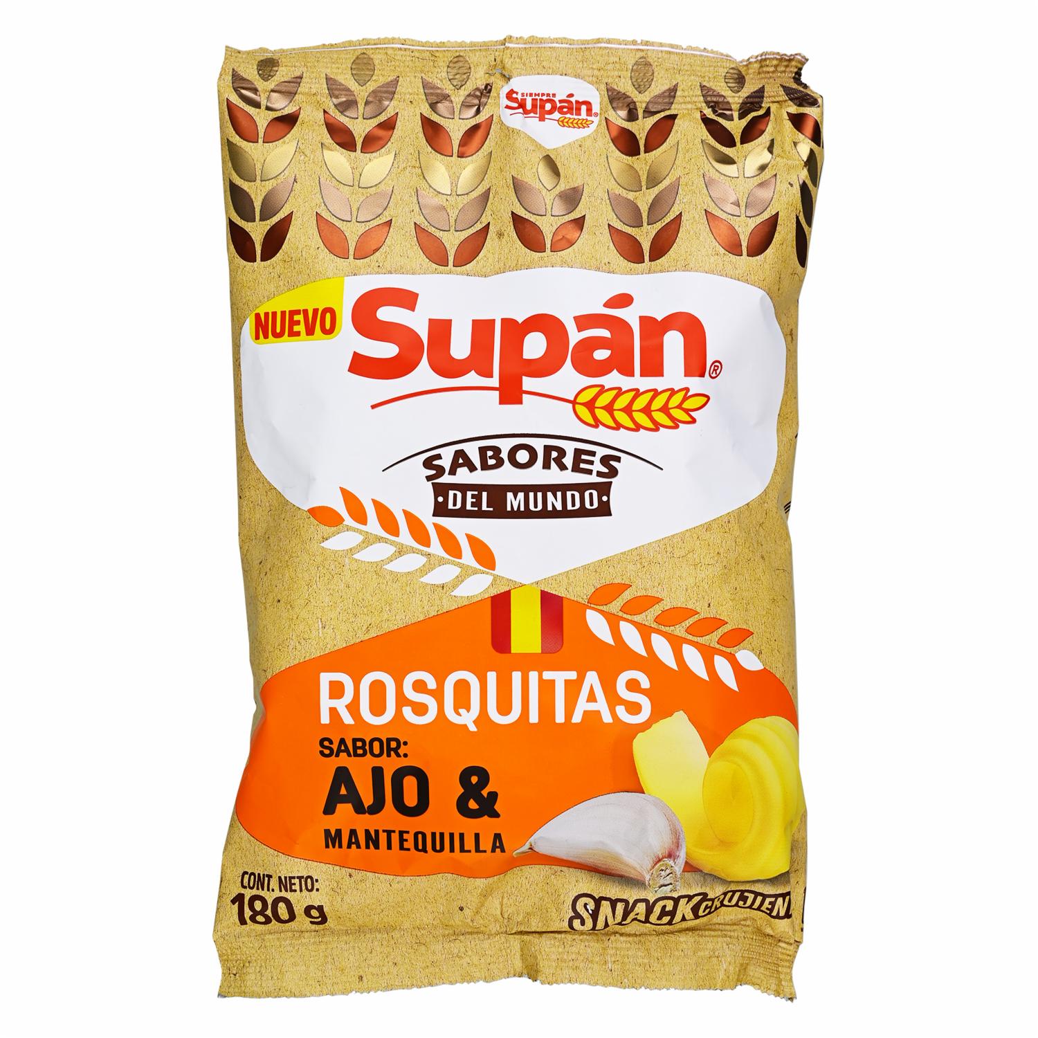 Rosquitas Mantequilla Y Ajo SUPÁN 180 G