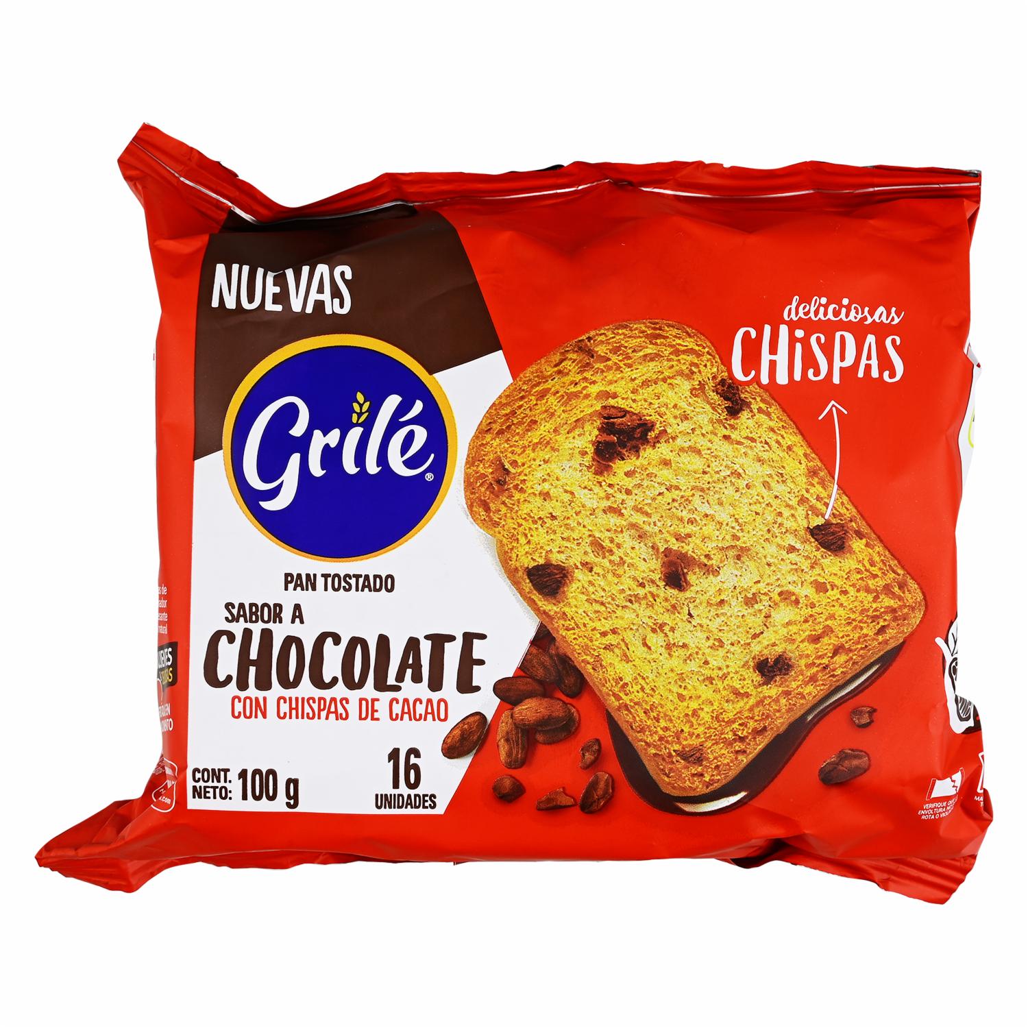 Tostadas Con Chipas De Chocolate GRILÉ 100 G