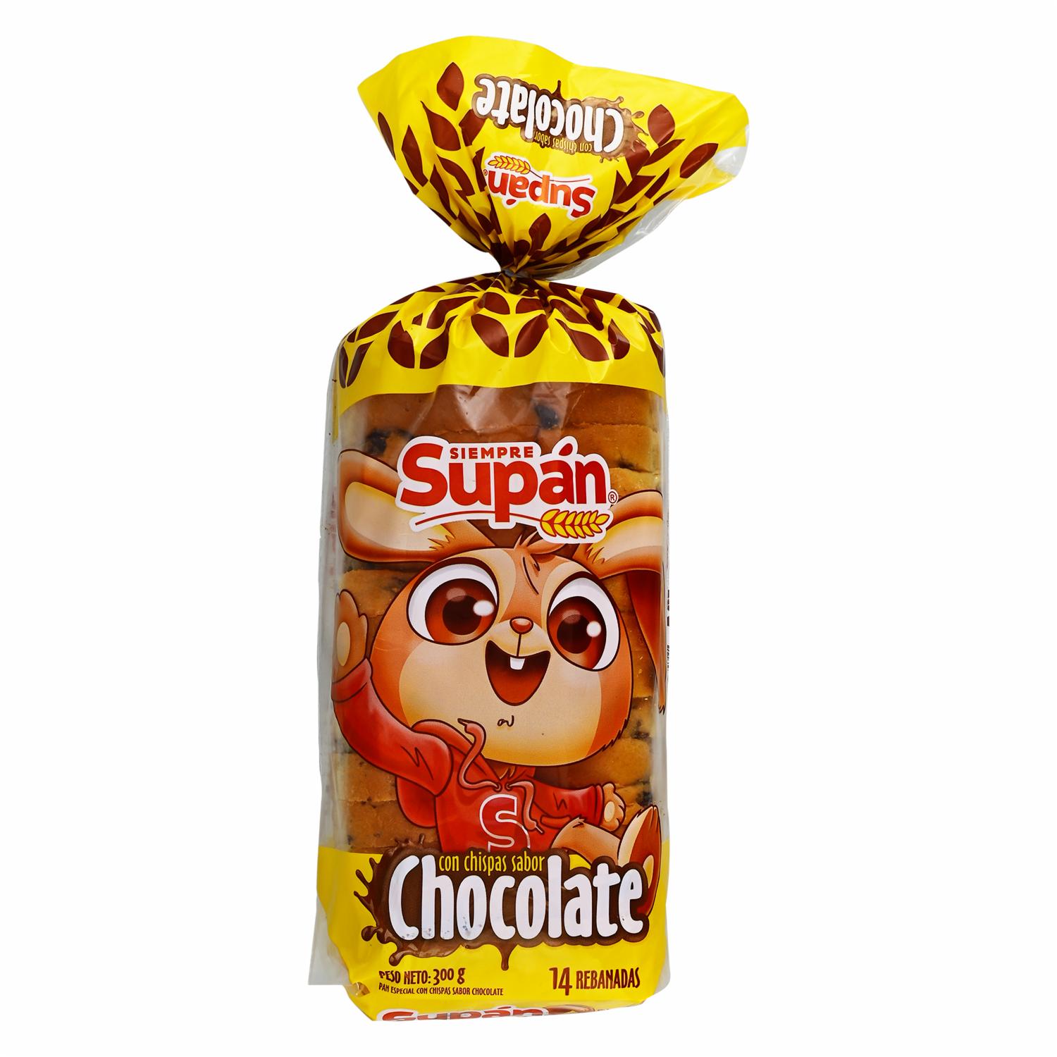 Pan Blanco Con Chispas De Chocolate SUPÁN 300  G