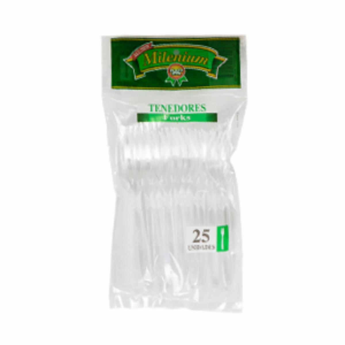 Tenedor Milenium Tenedor PLASTIUTIL 25 Unidades