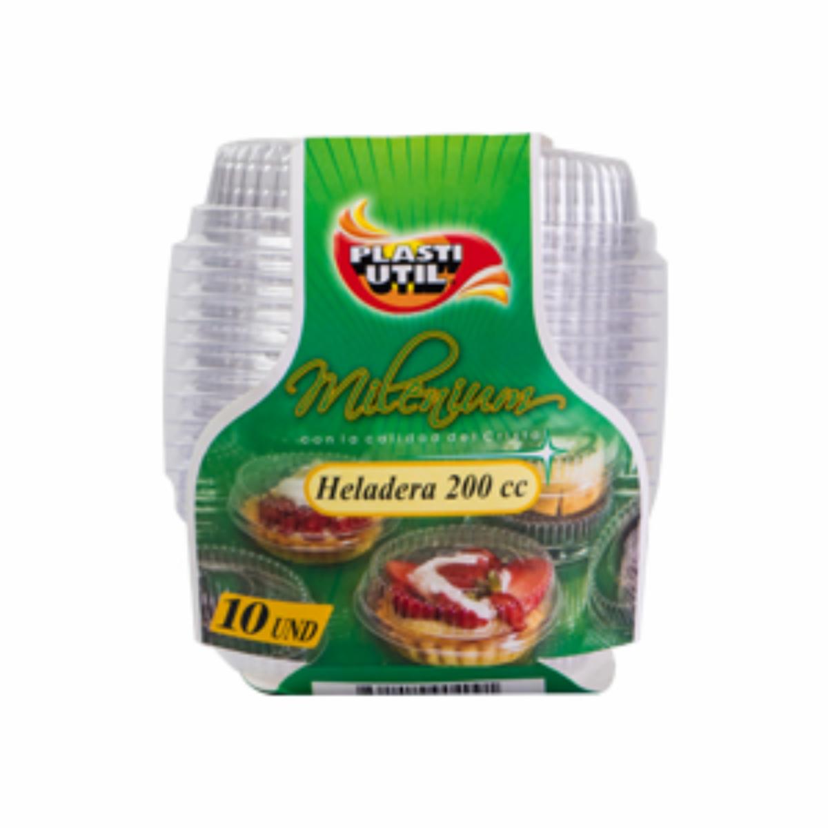Heladera Milenium 200 Cc PLASTIUTIL 10 Unidades