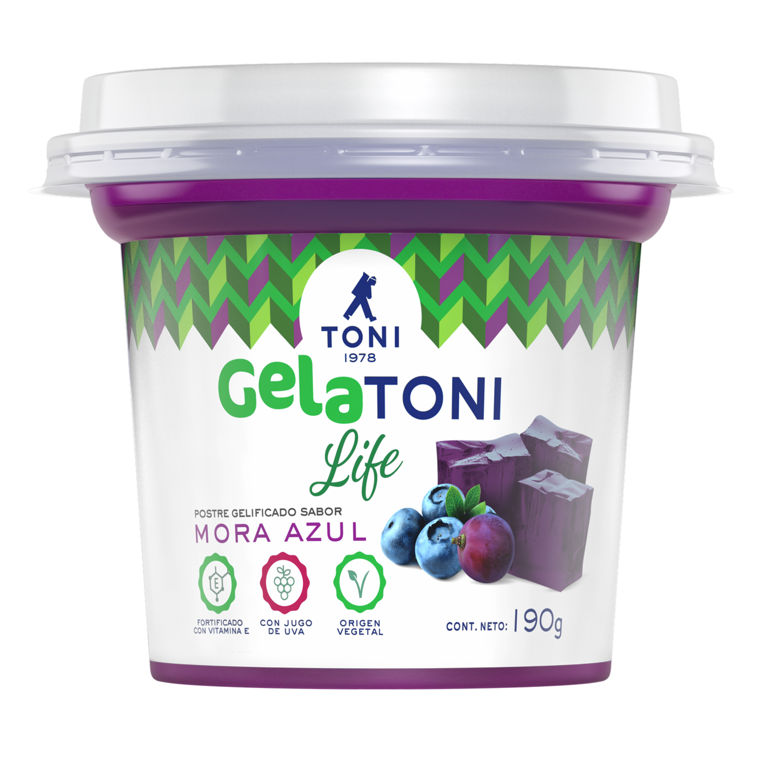 Gelatoni Life Sabor A Mora Azúl TONI 190 G