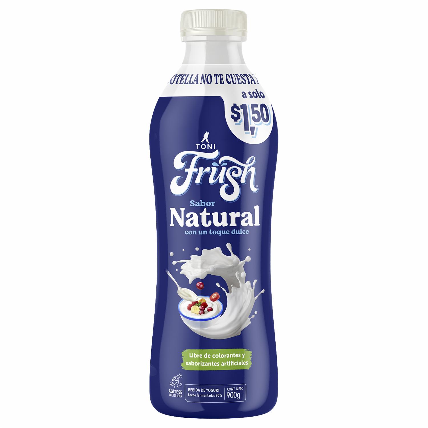 Bebida De Yogurt Sabor Natural Frush TONI Botella 900 G