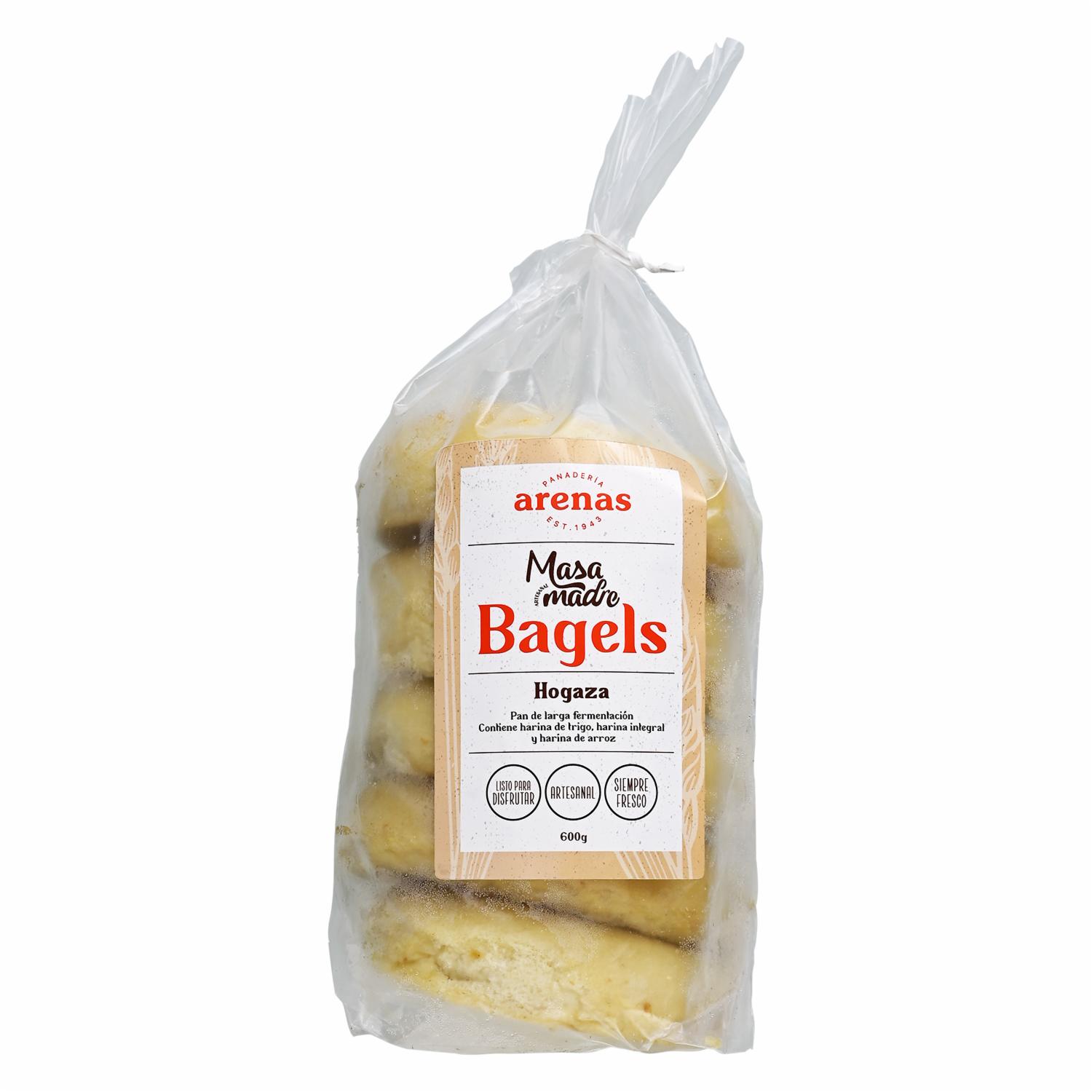 Pan De Masa Madre Bagels Hogaza Congelado ARENAS 600 G