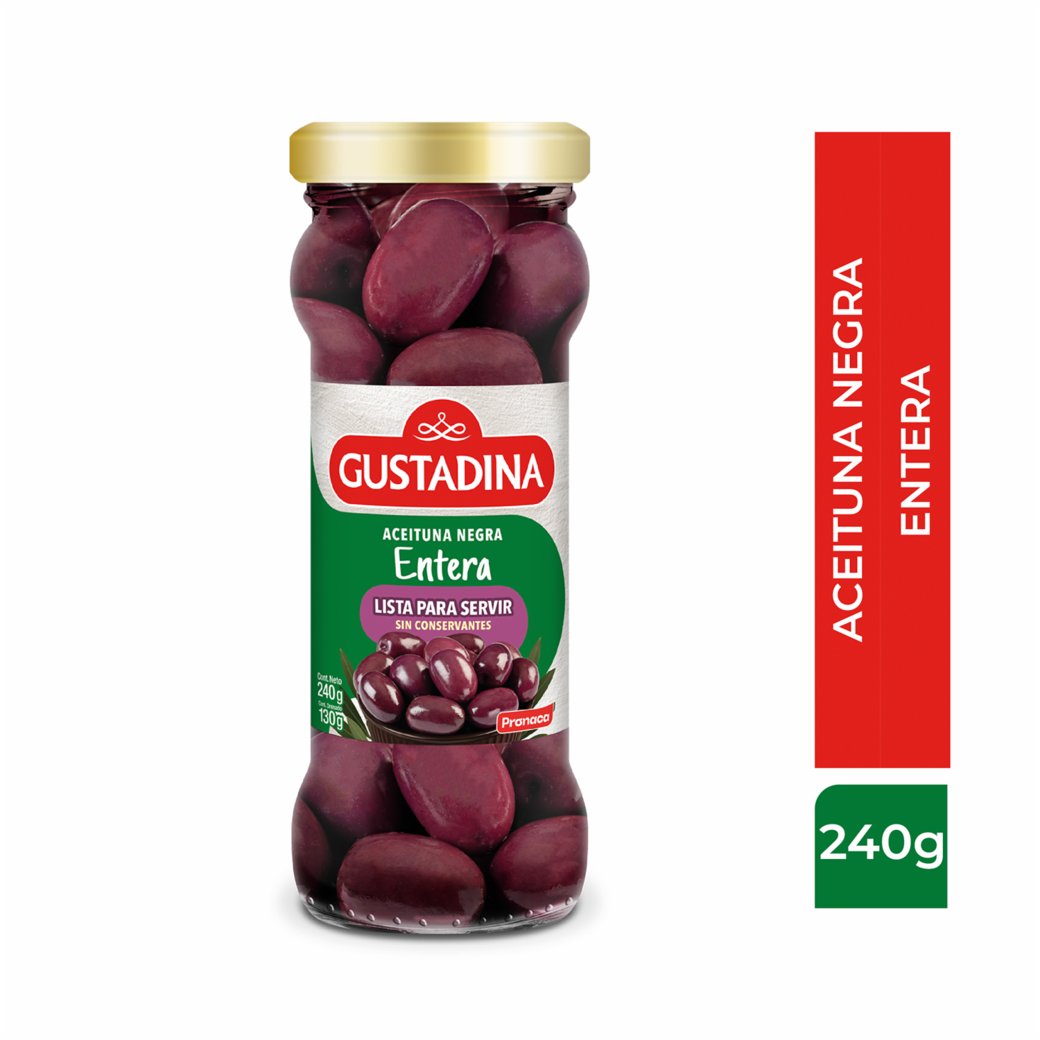 Aceitunas Negra Enteras GUSTADINA 240 G