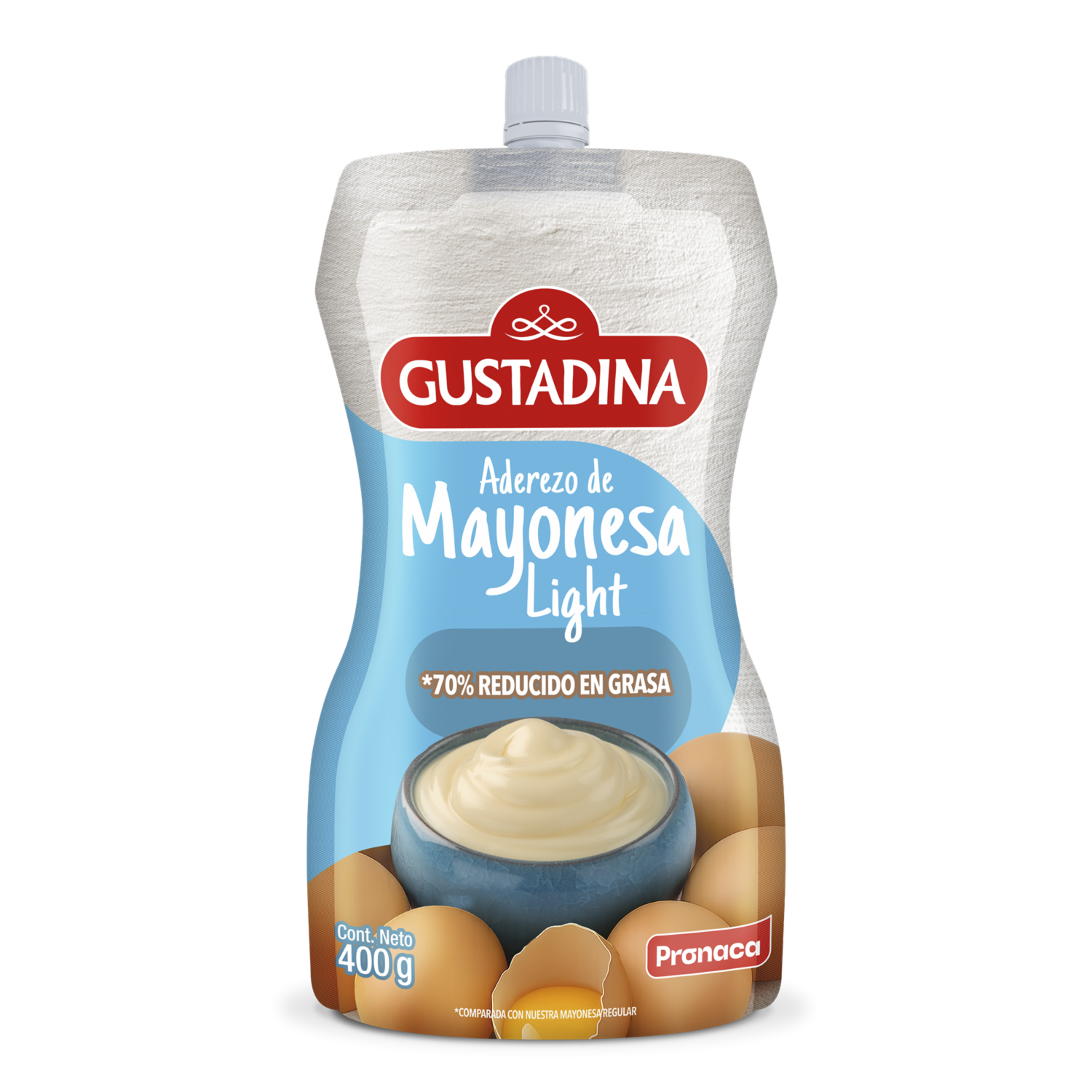 Aderezo De Mayonesa Light 70 % Menos Grasa GUSTADINA 400 G