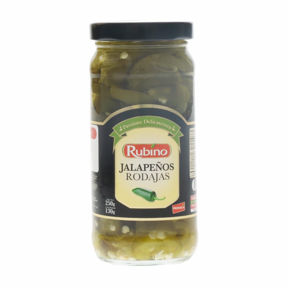 Jalapeños Rodajas En Conserva RUBINO 250 G