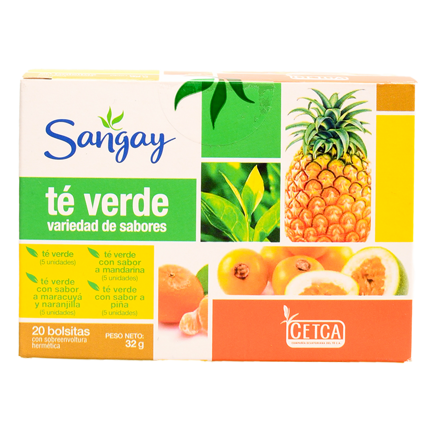 Té Verde Variedad De Sabores SANGAY 32 G