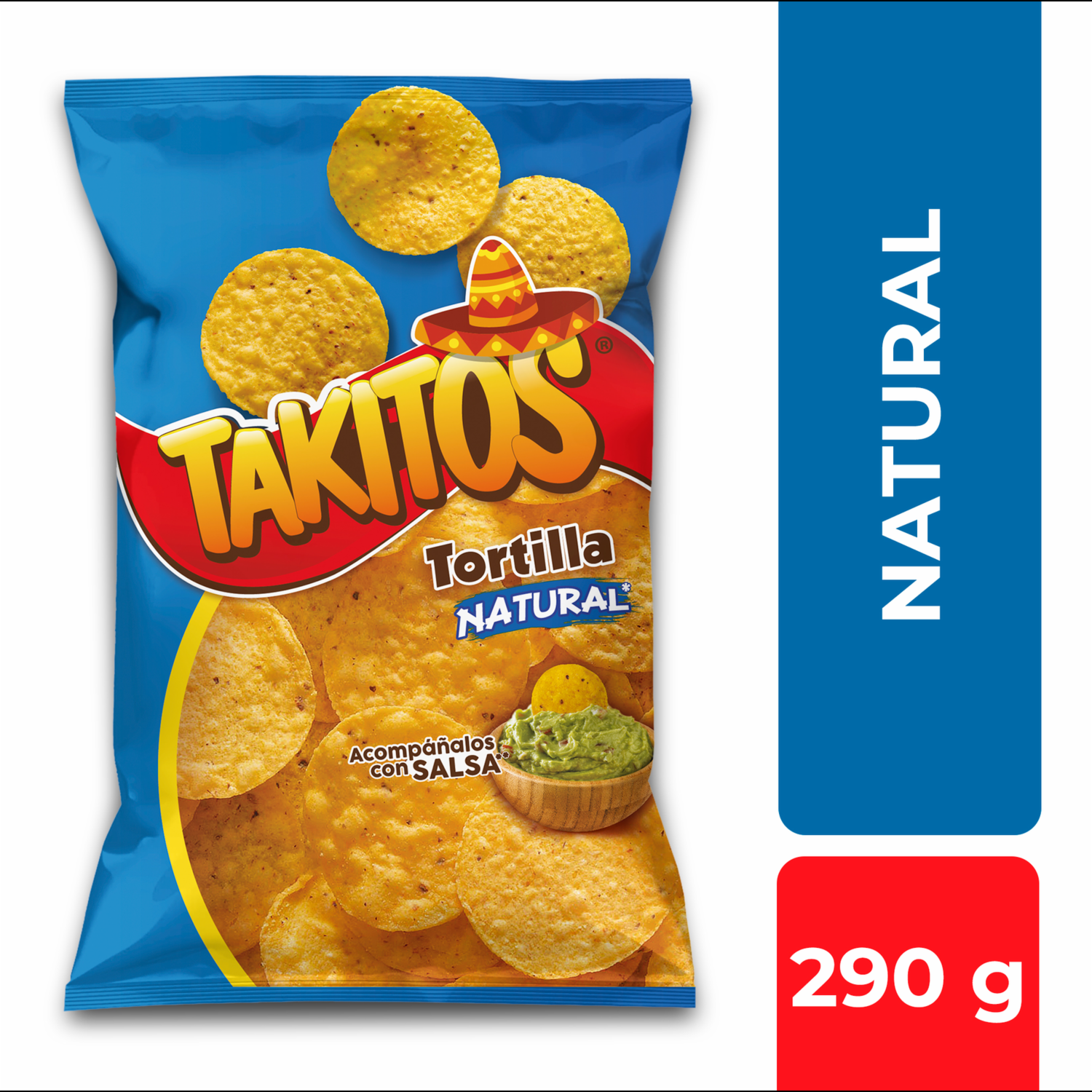 Tortitas De Maíz Amarillo Naturales TAKITOS 290 G