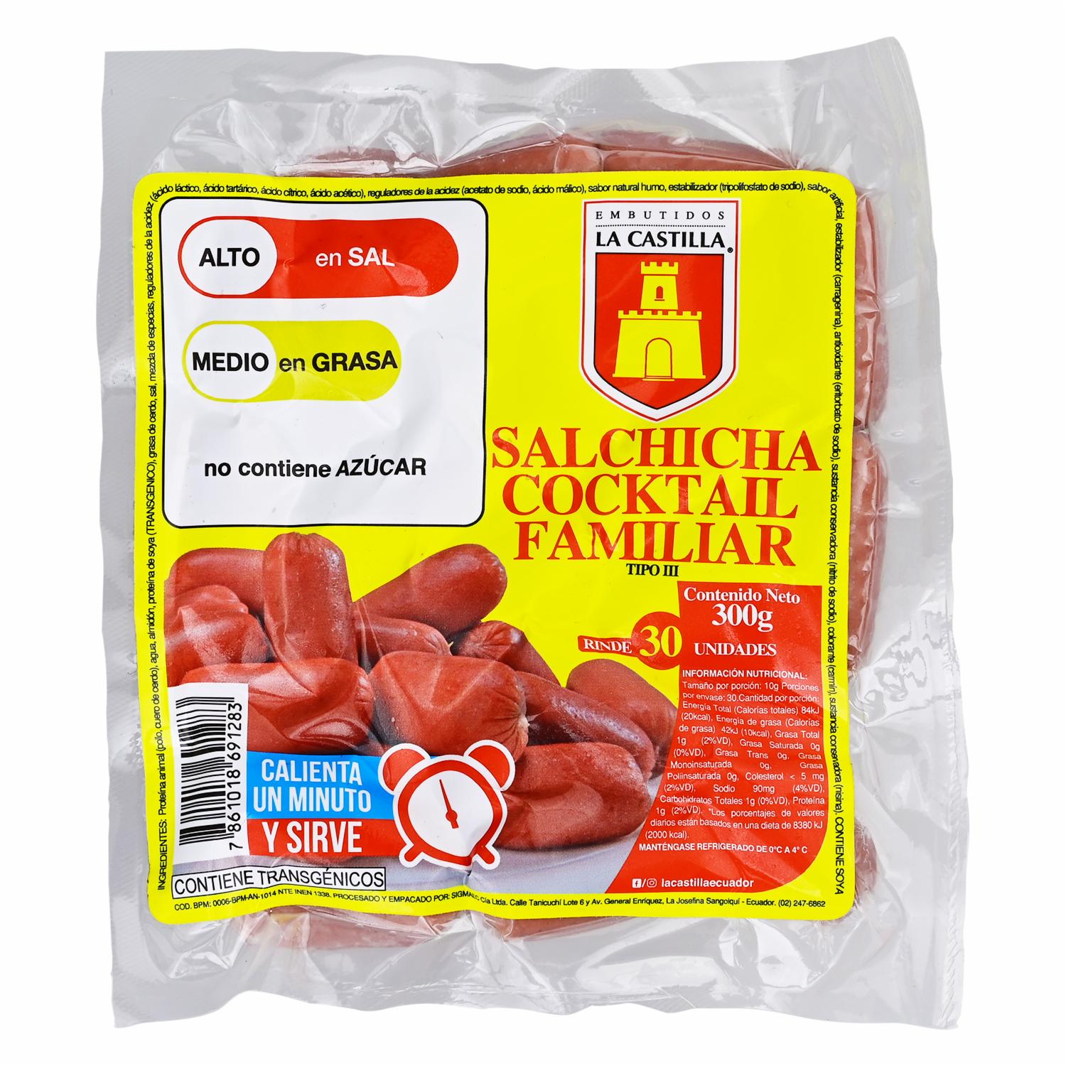 Salchicha Cocktail Familiar LA CASTILLA 300  G