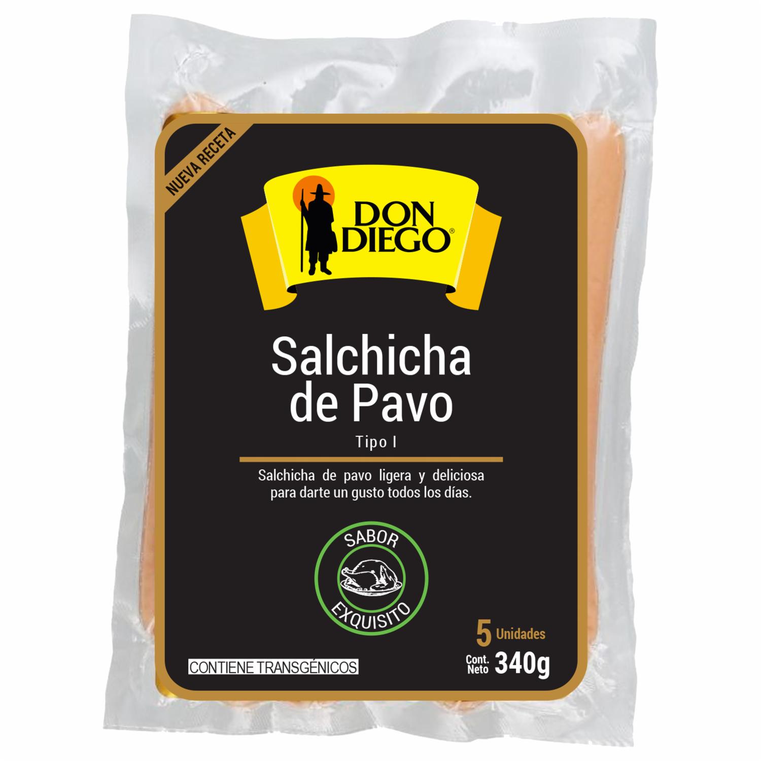 Salchichas De Pavo Tipo 1 DON DIEGO 340  G